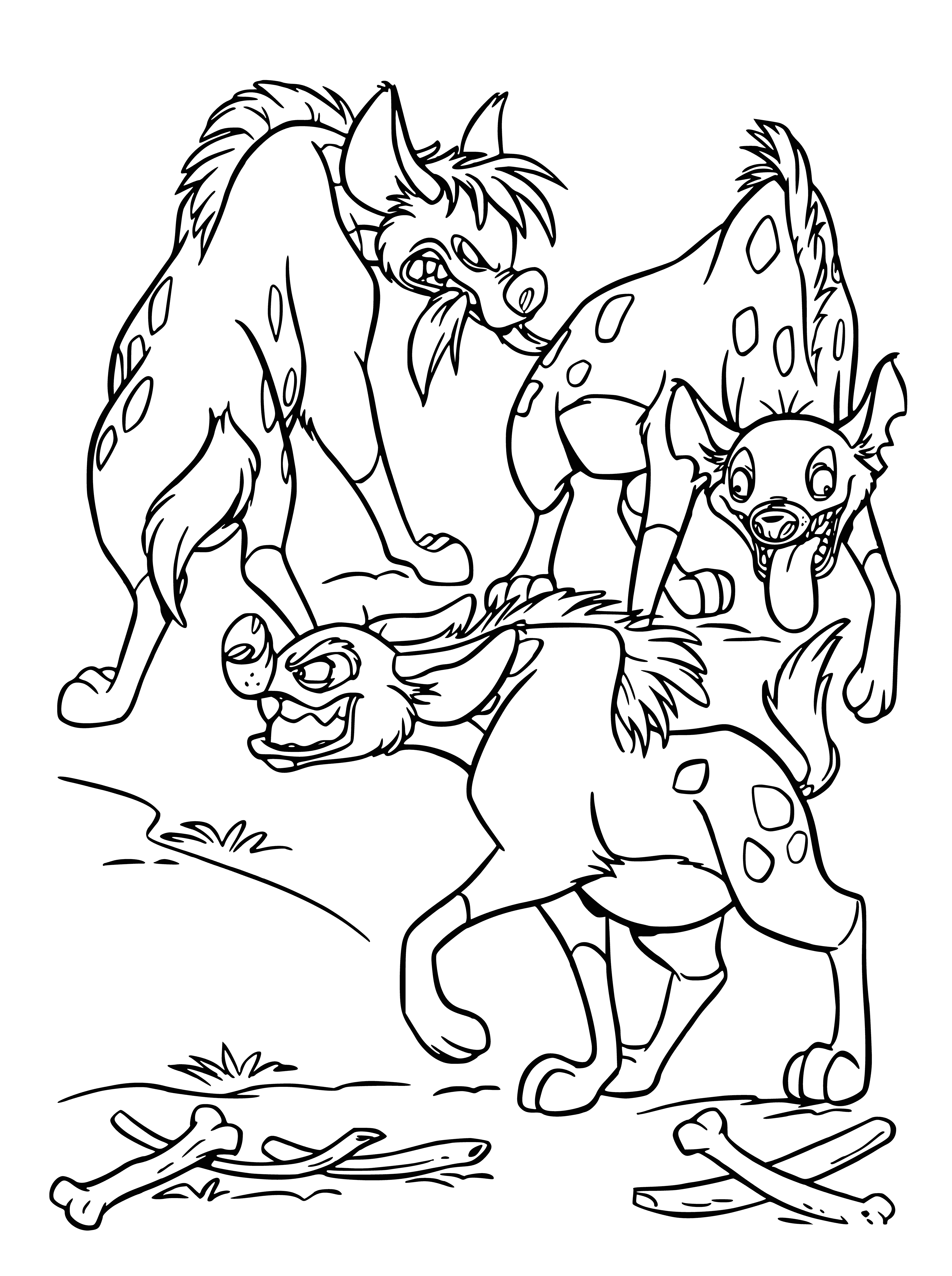 Hyena robbers coloring page
