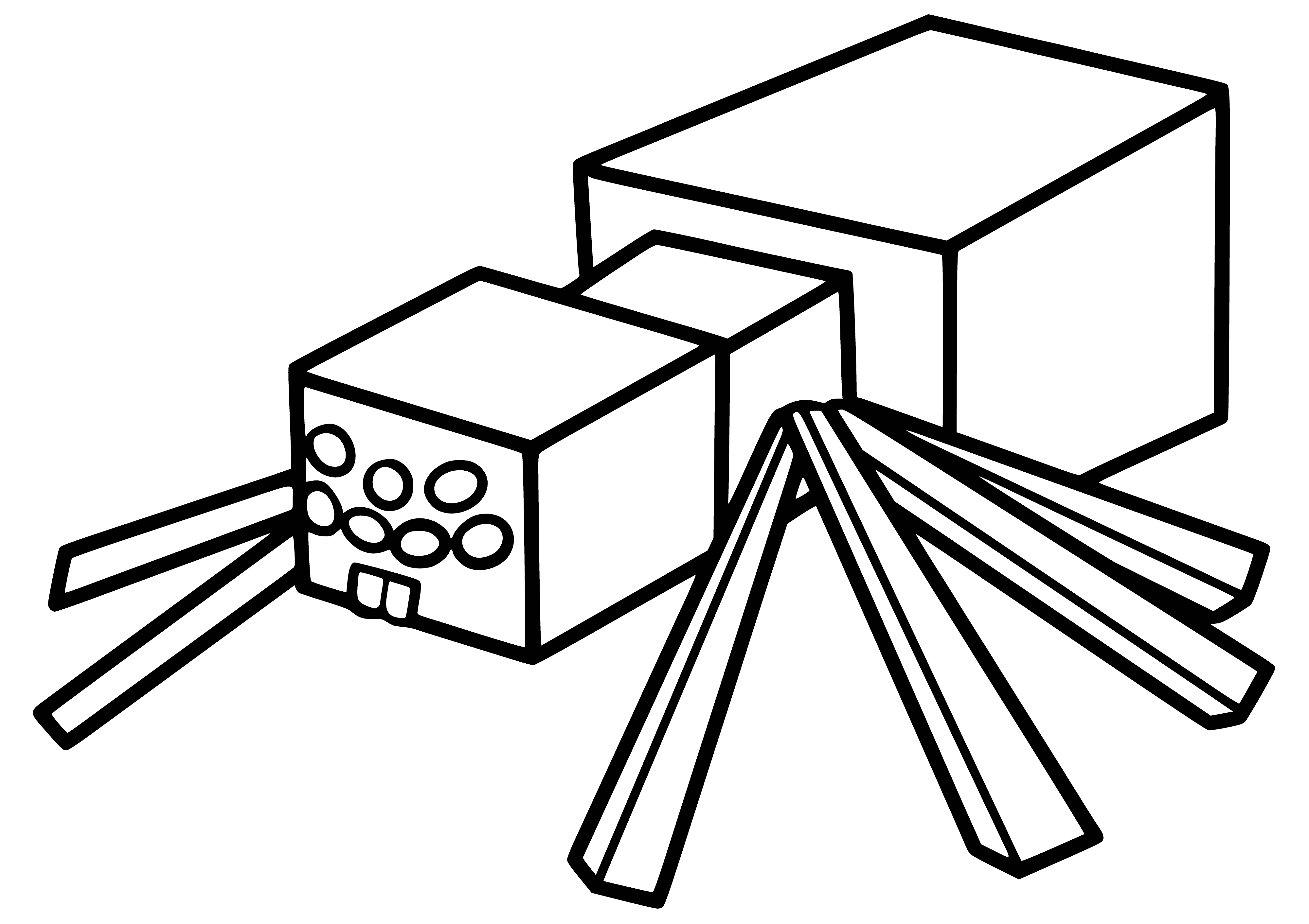 Minecraft Spider inkleurbladsy
