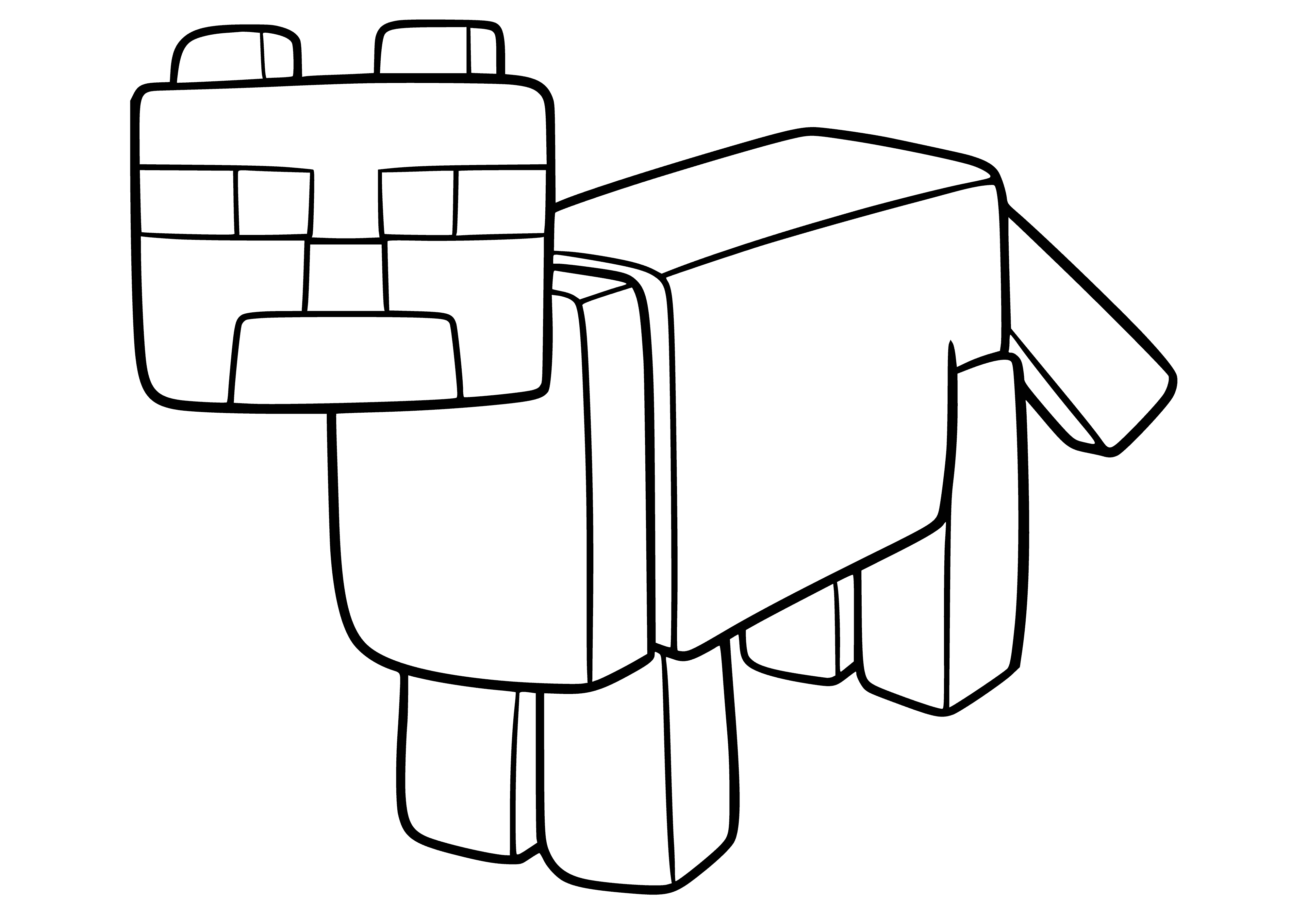 Minecraft Ocelot inkleurbladsy