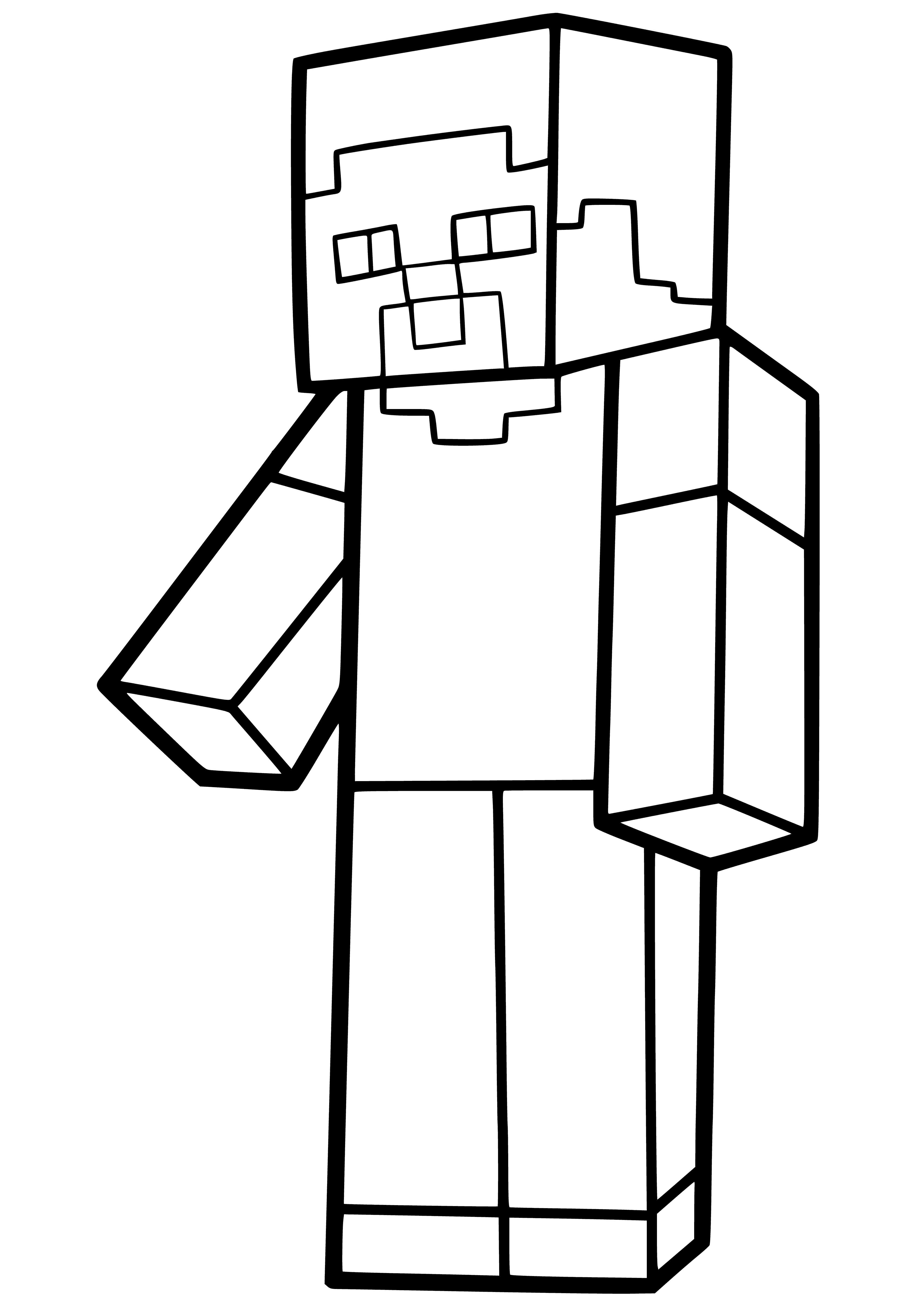 Minecraft Steve coloring page