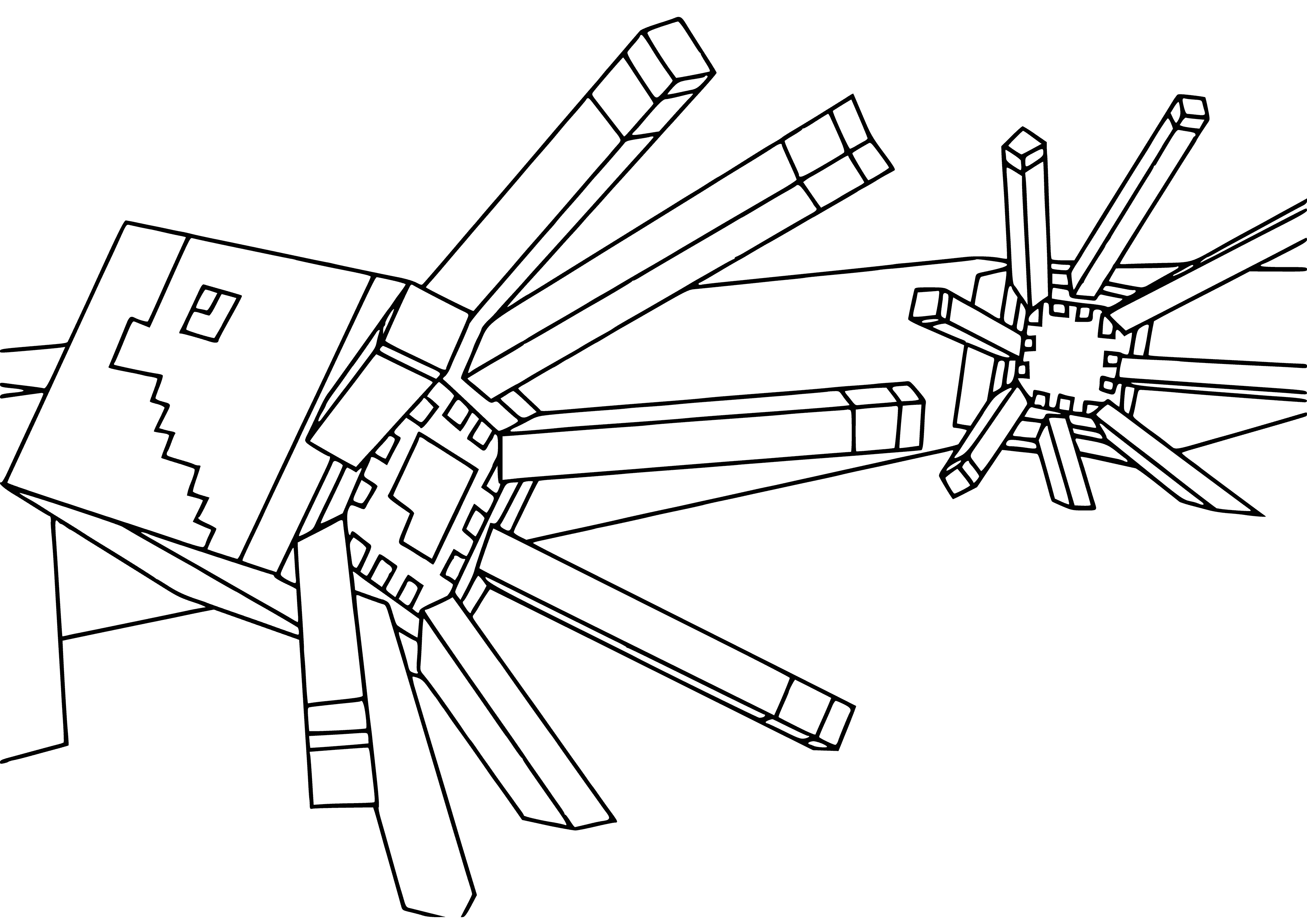 Octopus from Minecraft coloring page