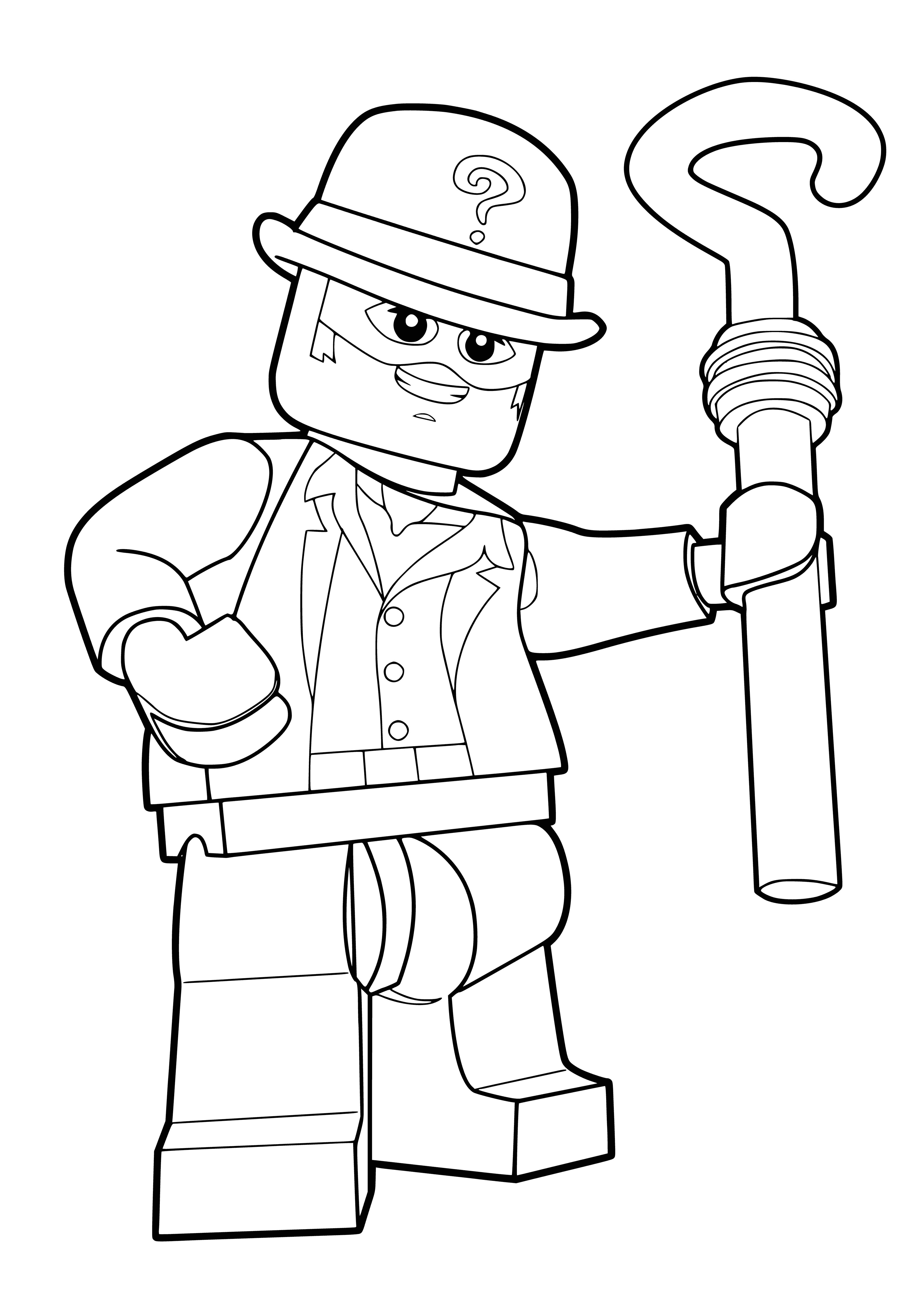 Riddler coloring page