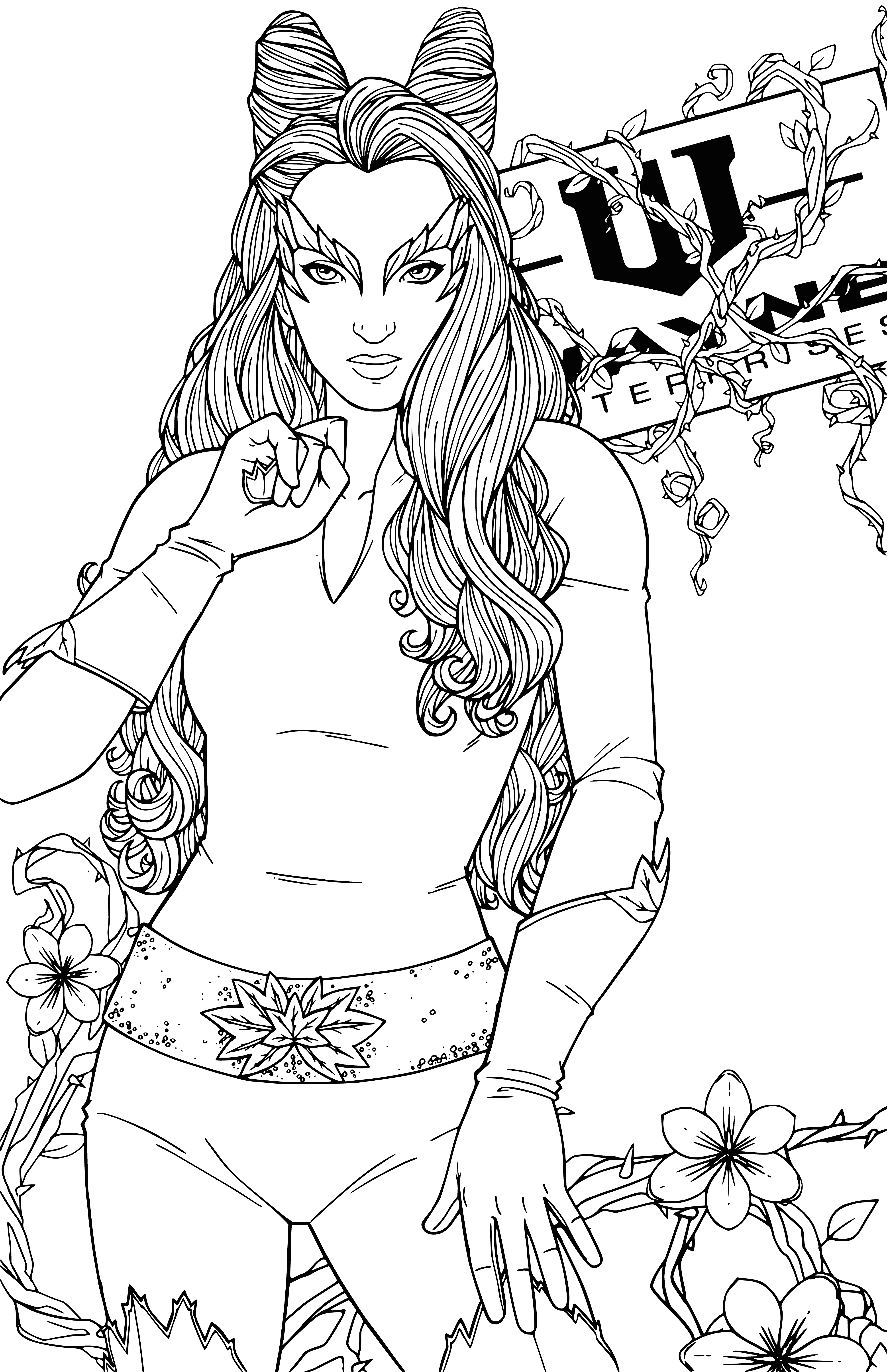 Poison ivy coloring page