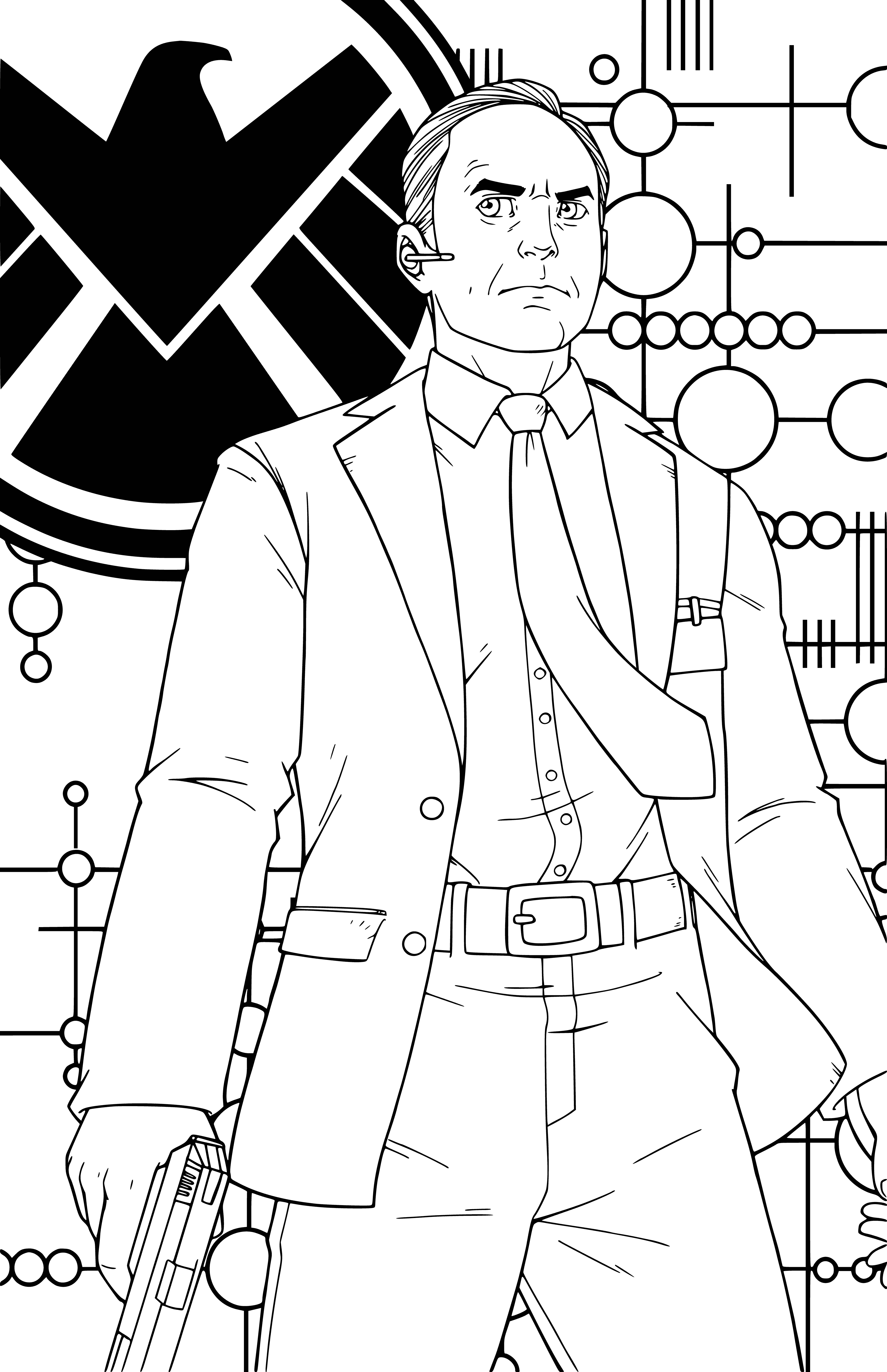 Agent SHIELD T. Phil Colson coloring page