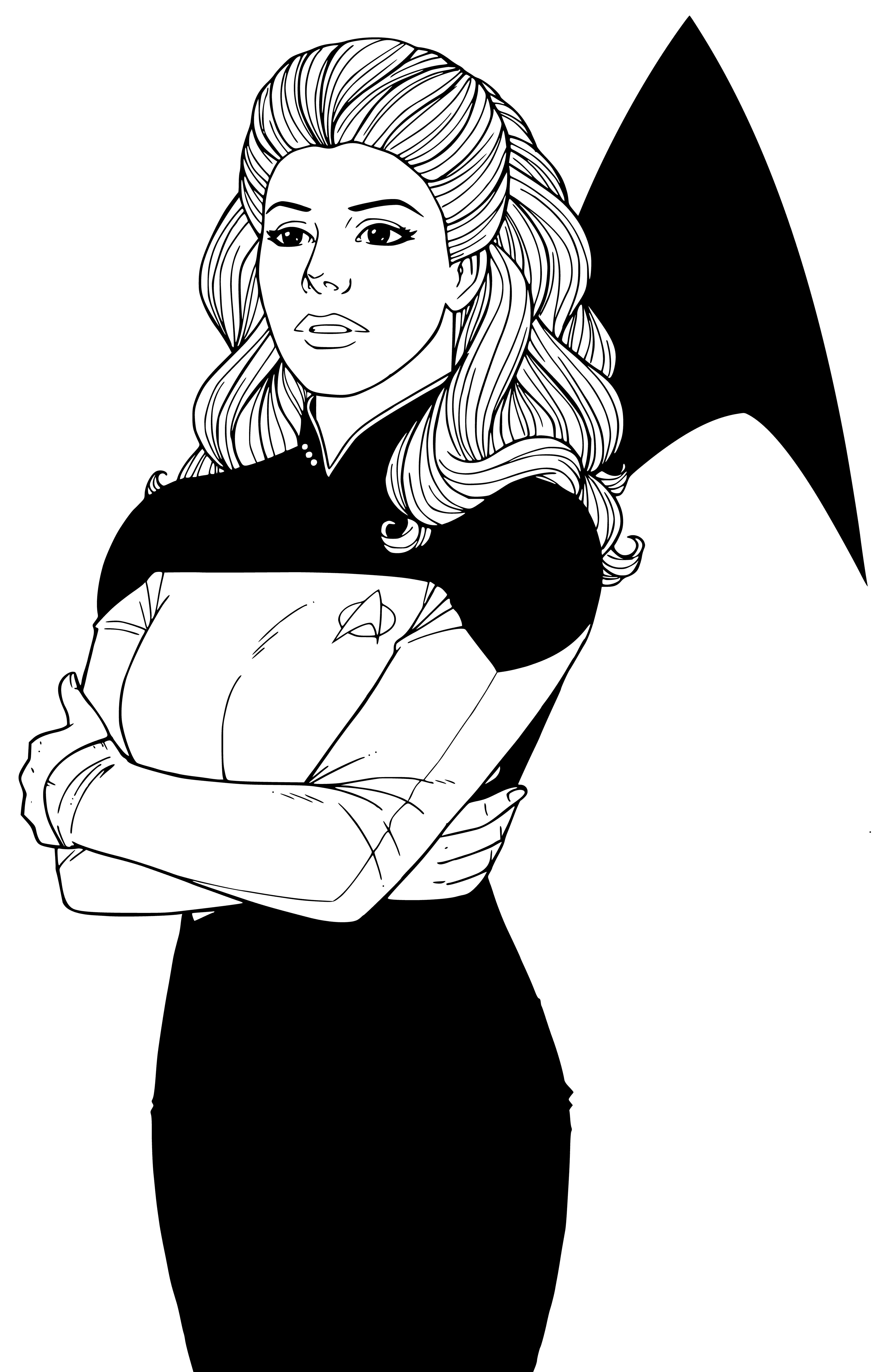 coloring page: Superpowered Diana fights for justice, using speed and strength to combat evil. She's a skilled fighter and an inspiring leader. #hero