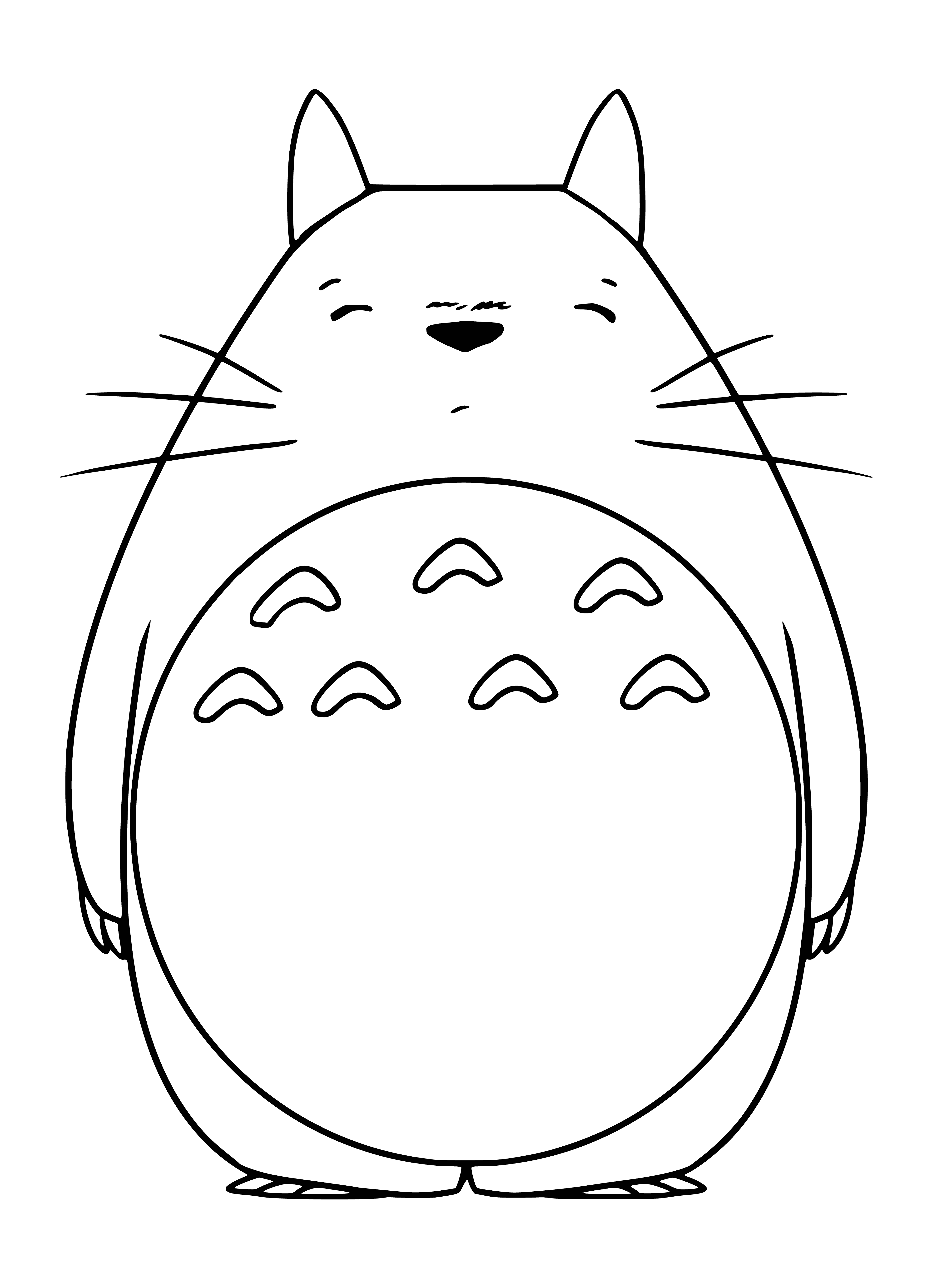 Leśny Duch Totoro kolorowanka