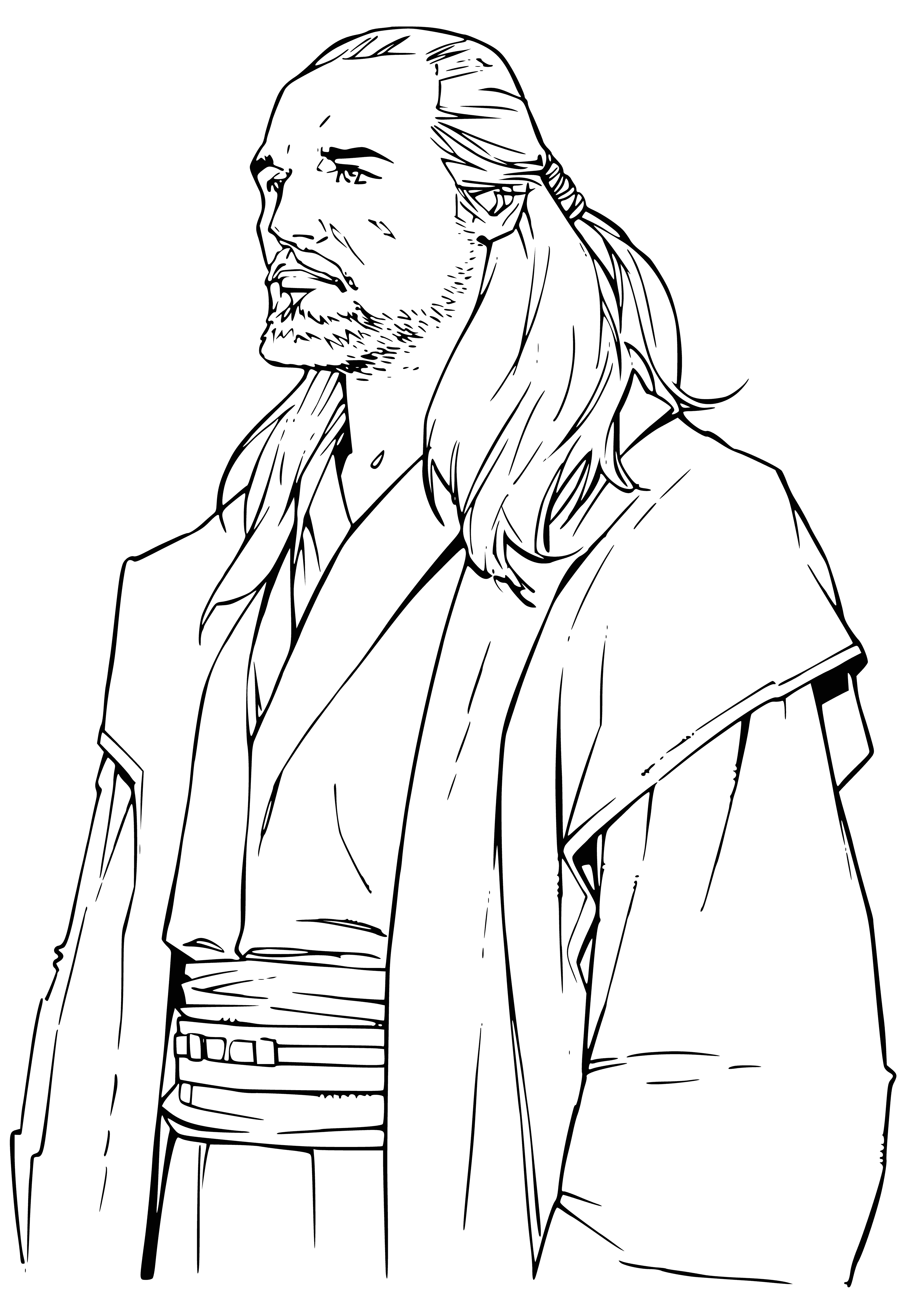 Jedi Master Qui-Gon Jinn coloring page