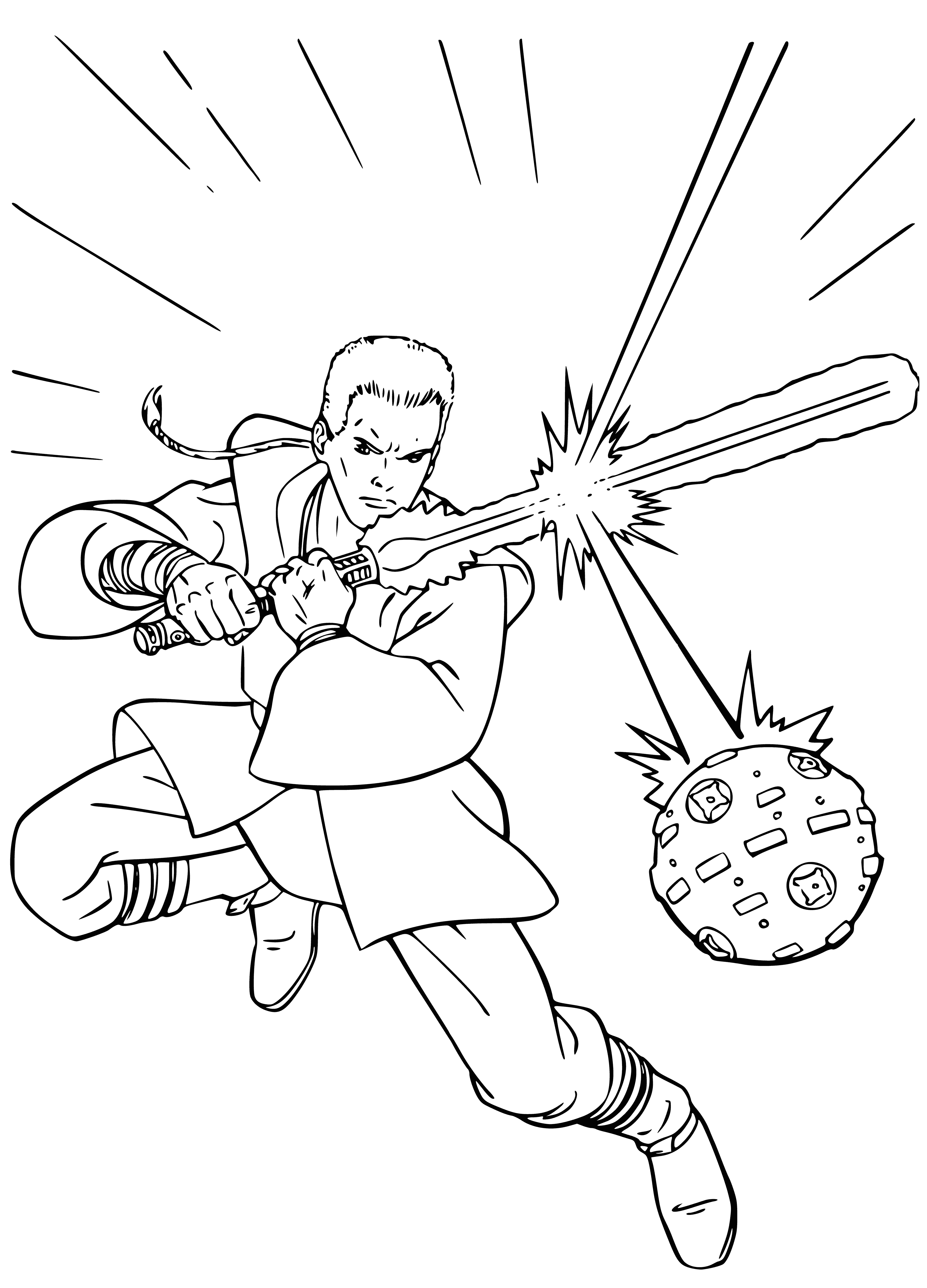 Jedi training coloring page