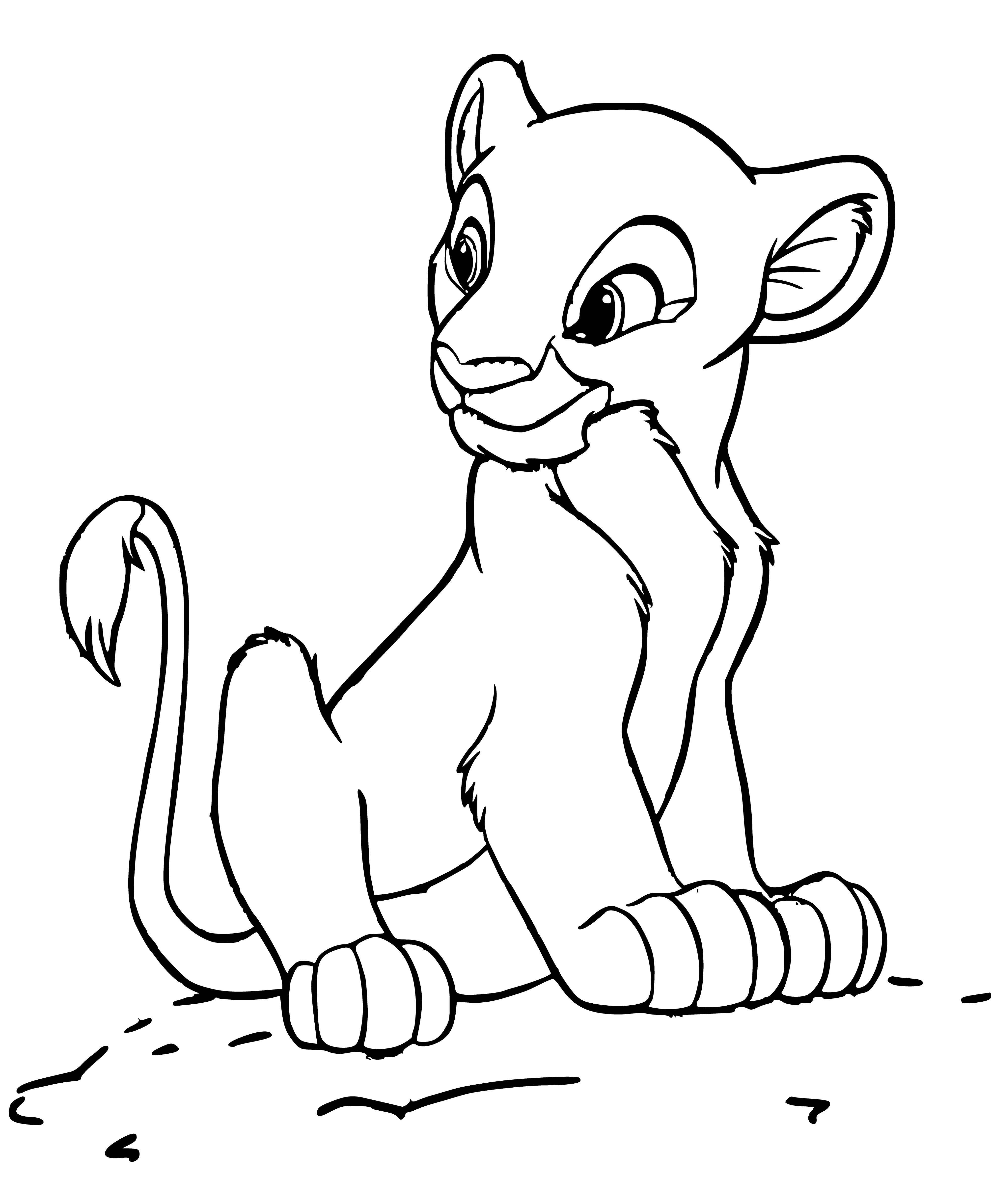 coloring page: Lioness stands on rock in savanna, light brown coat, reddish mane; looking to side at something off-frame. #coloringpage