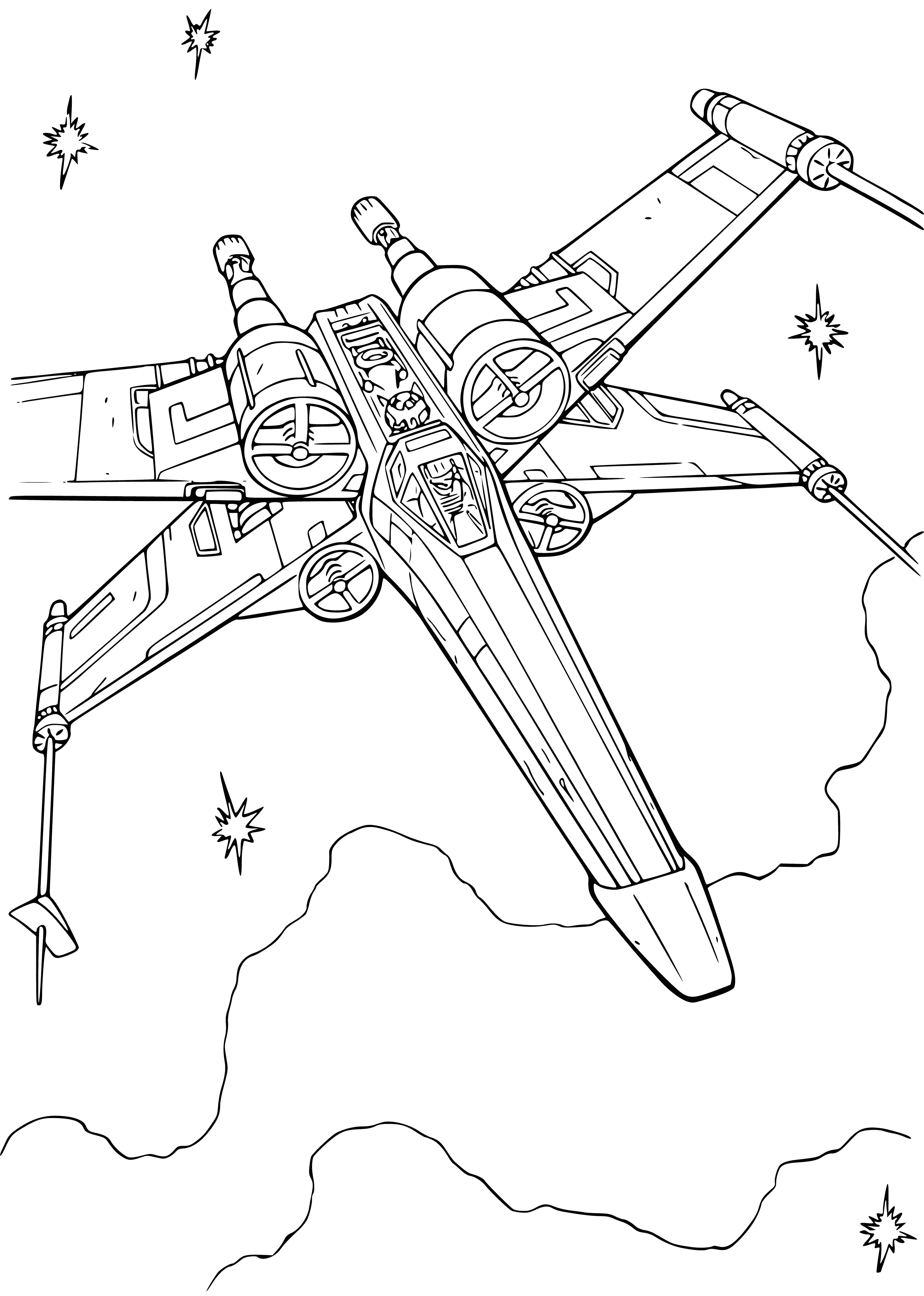 Rebel fighter coloring page