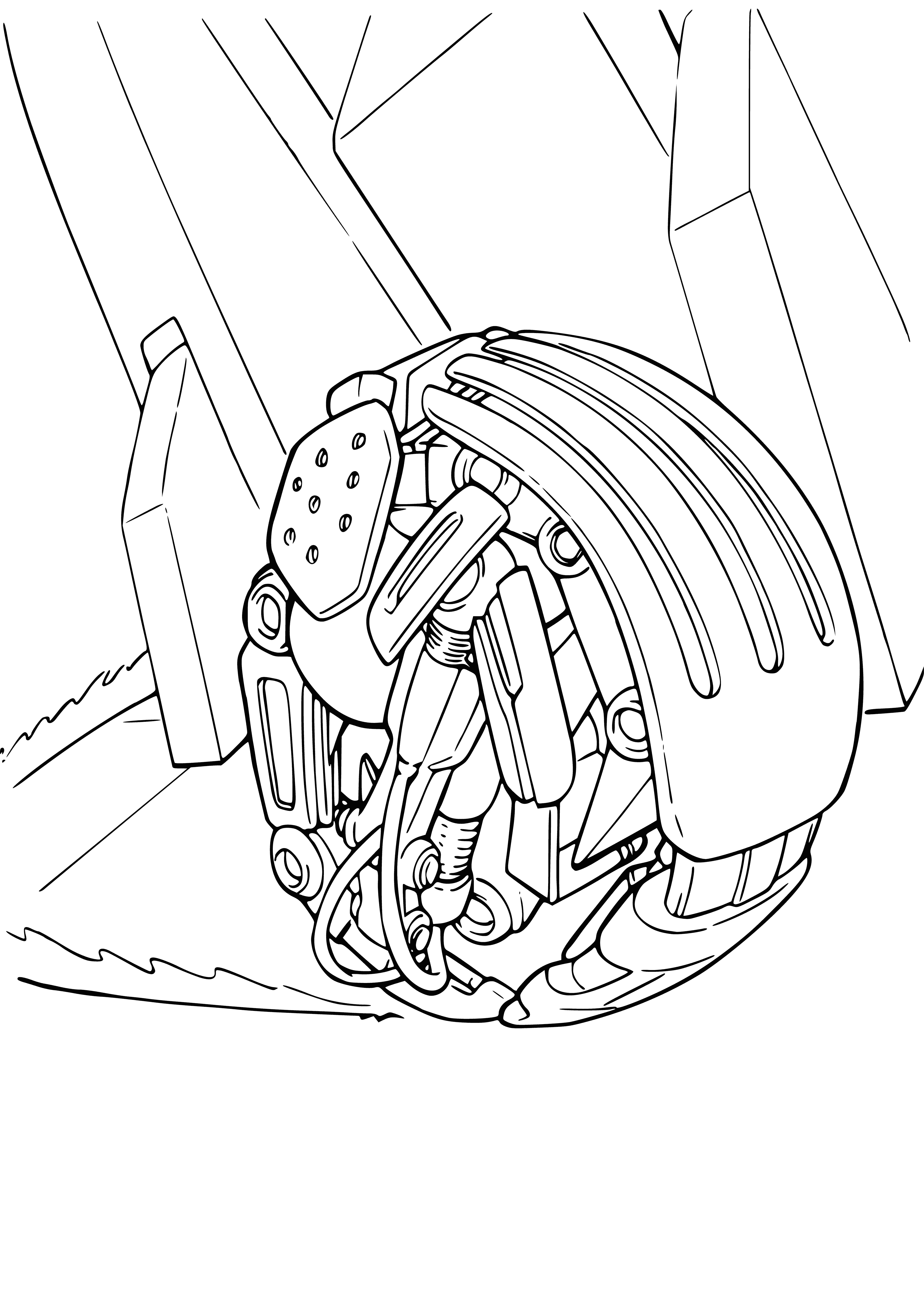 Battle android coloring page