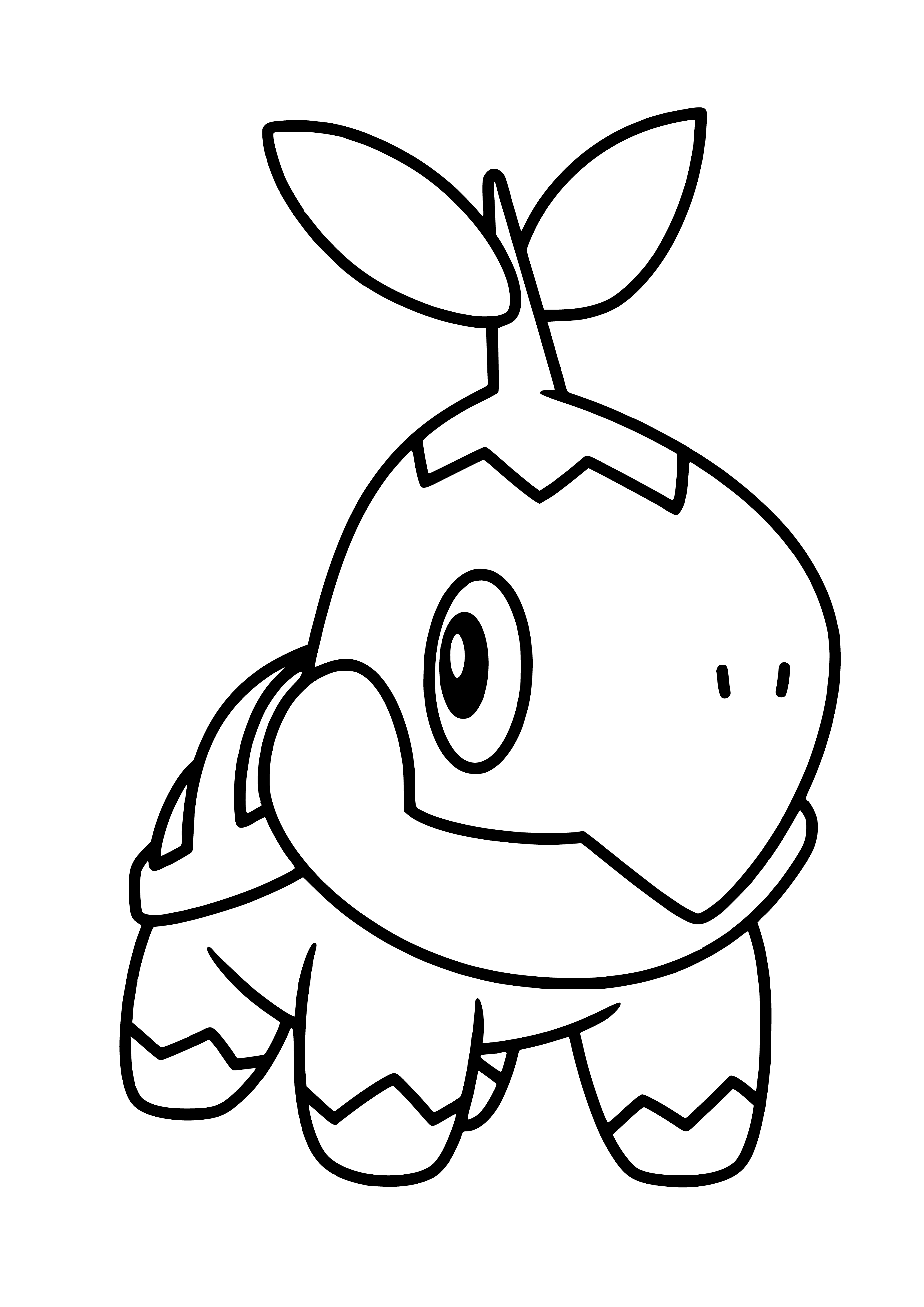 Pokemon Turtvig (Turtwig) kolorowanka