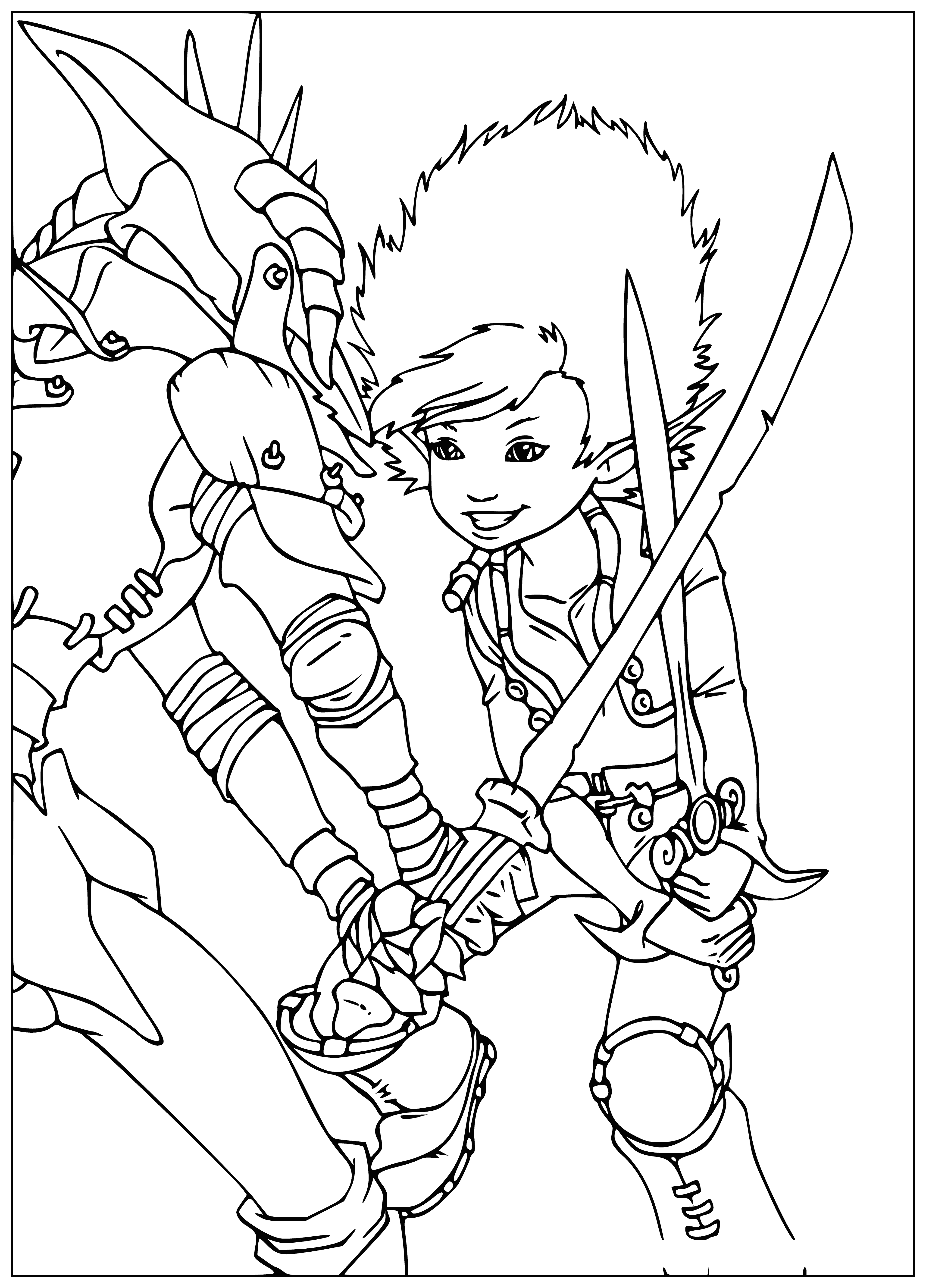 Arthur fights coloring page