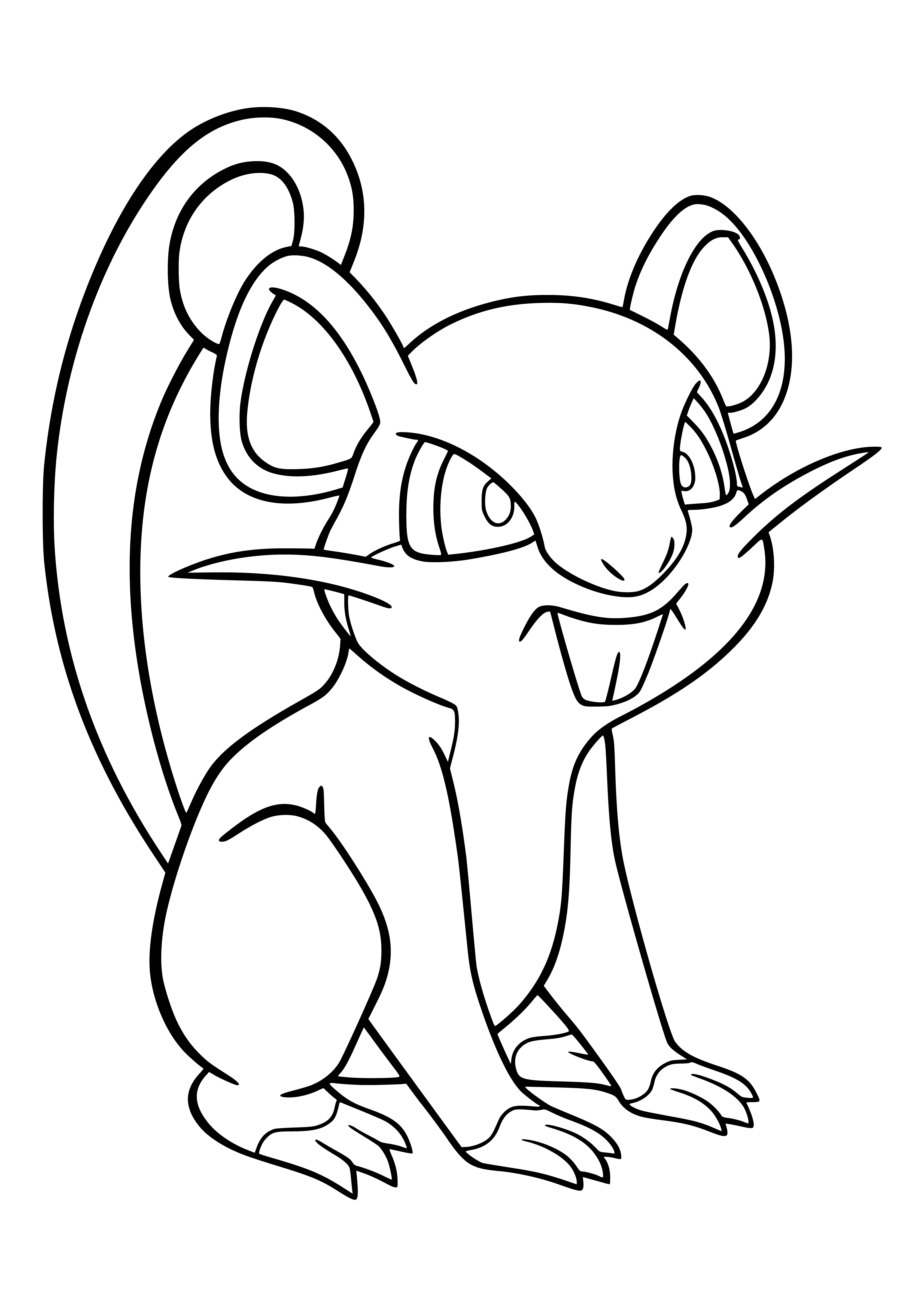 Pokemon Rattata (Rattata) kolorowanka