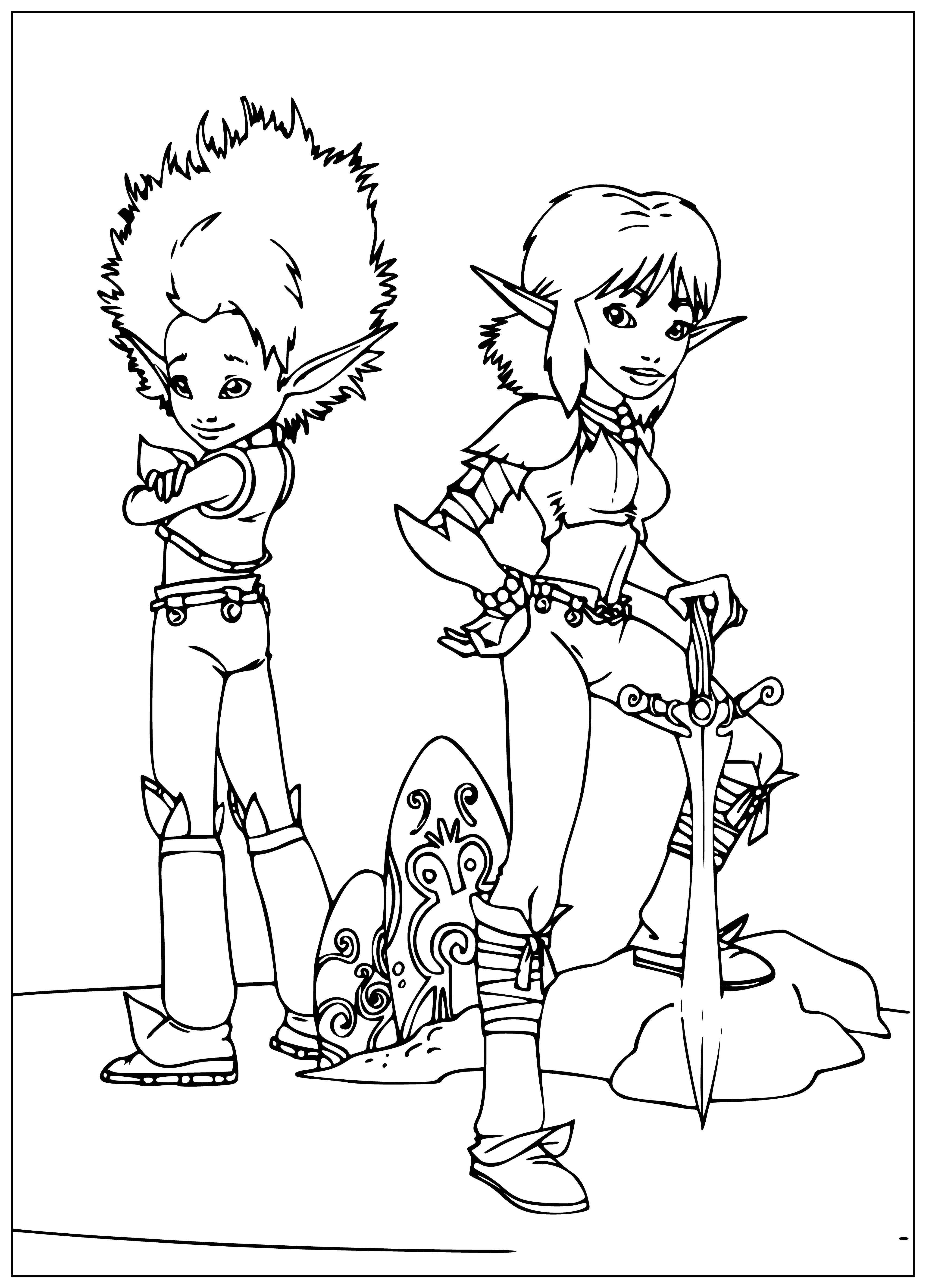 Arthur and Selenia coloring page