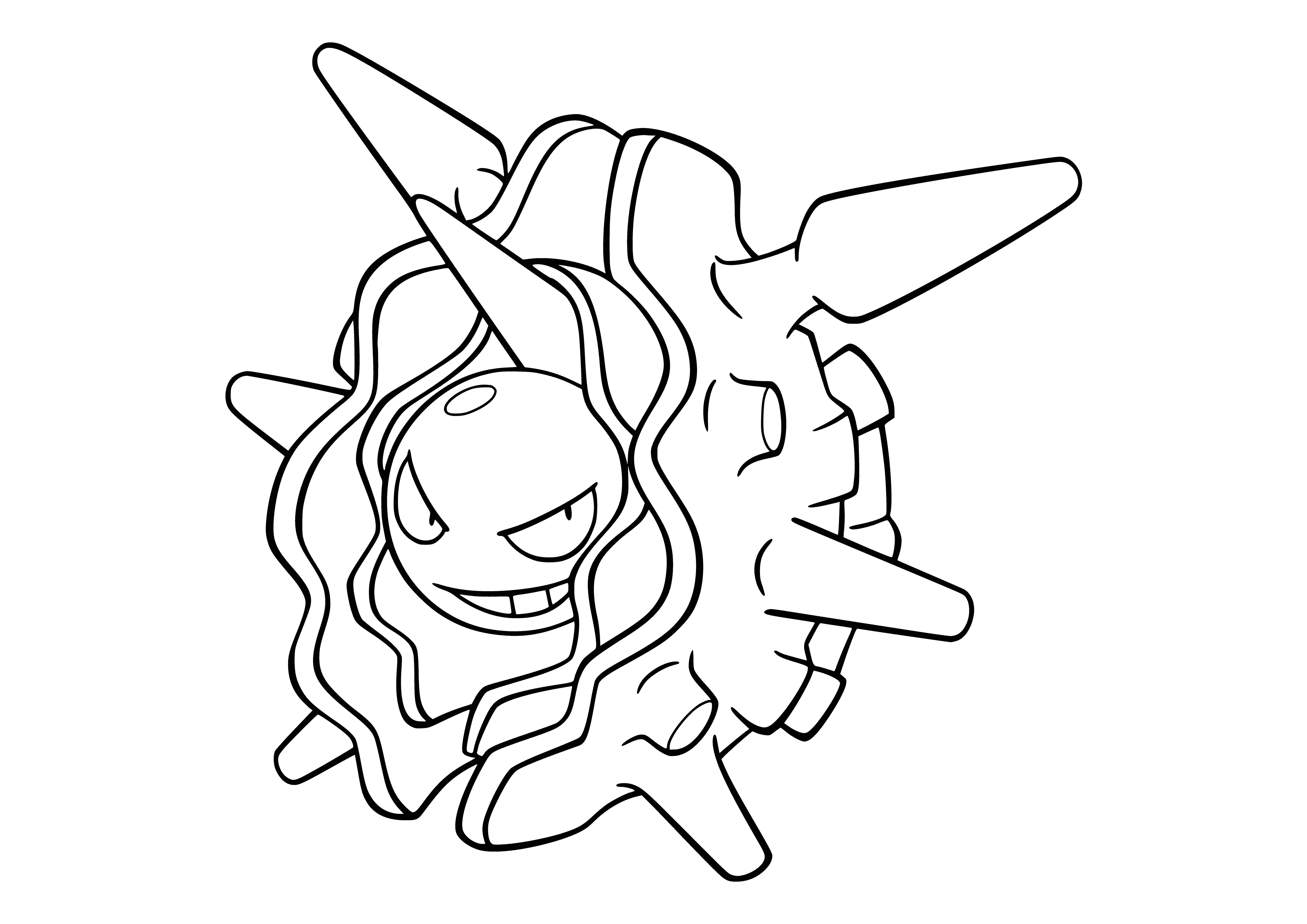 Pokemon Cloyster coloring page