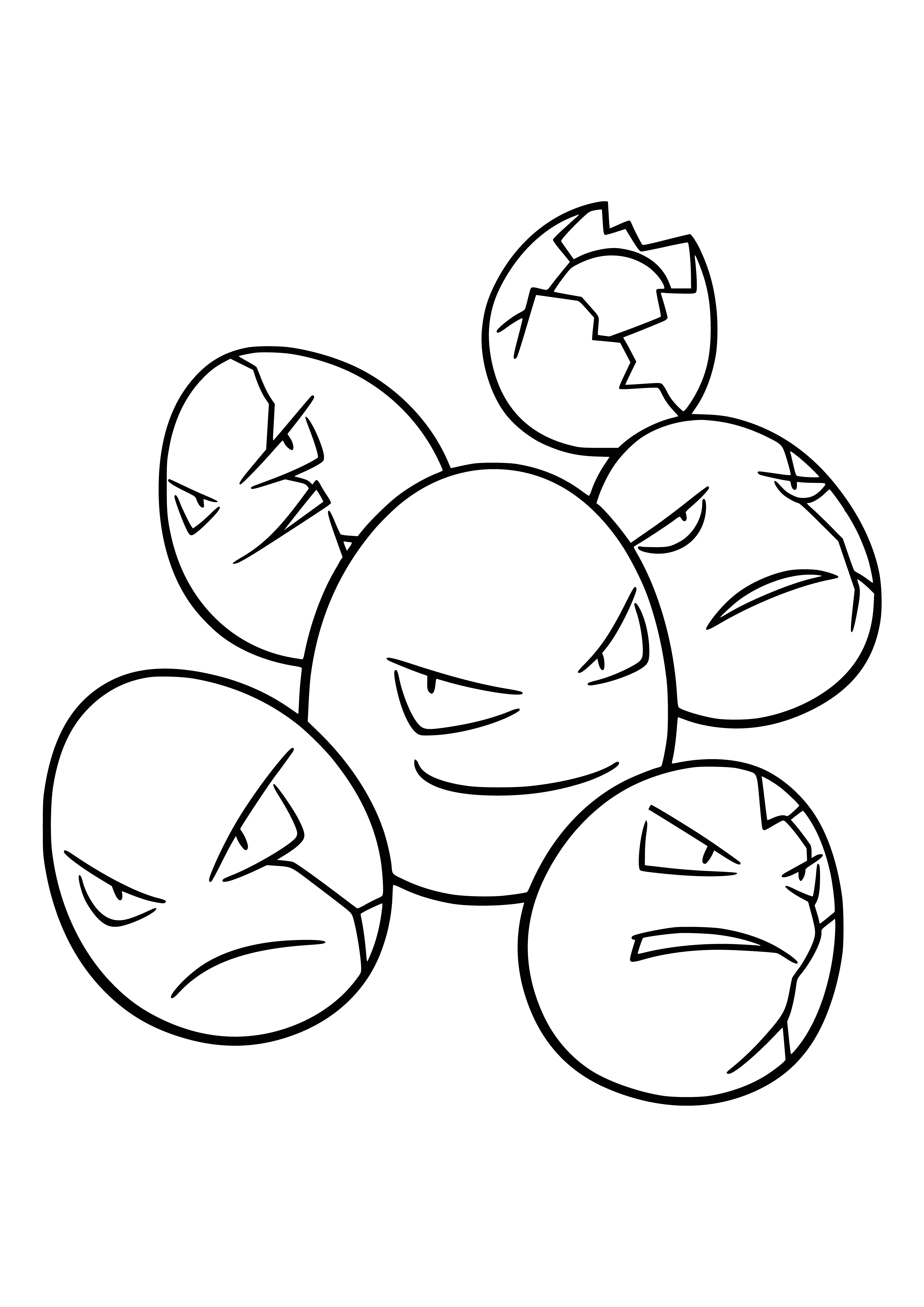Pokemon Exeggcute coloring page