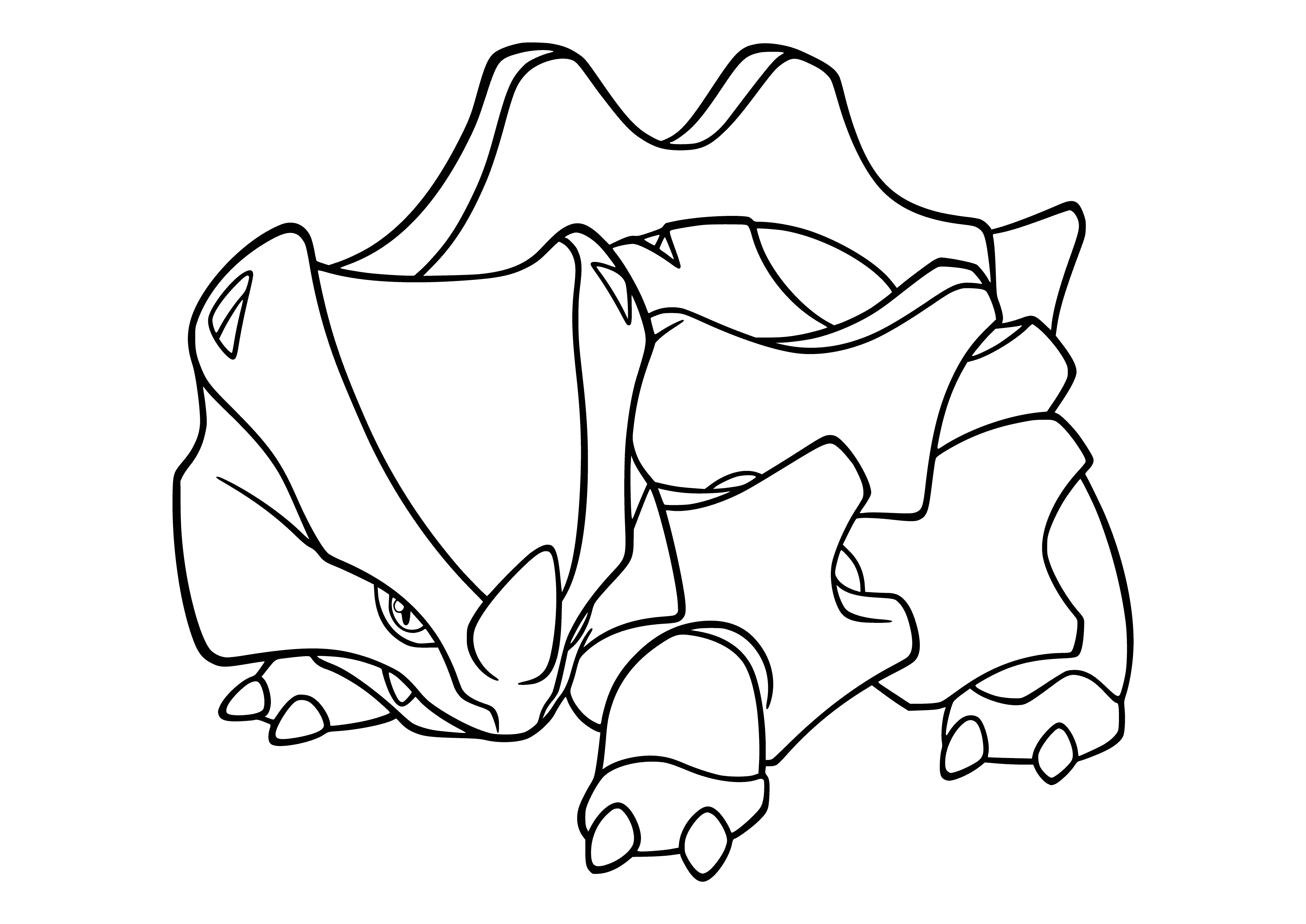 Pokemon Rajhorn (Rhyhorn) coloriage