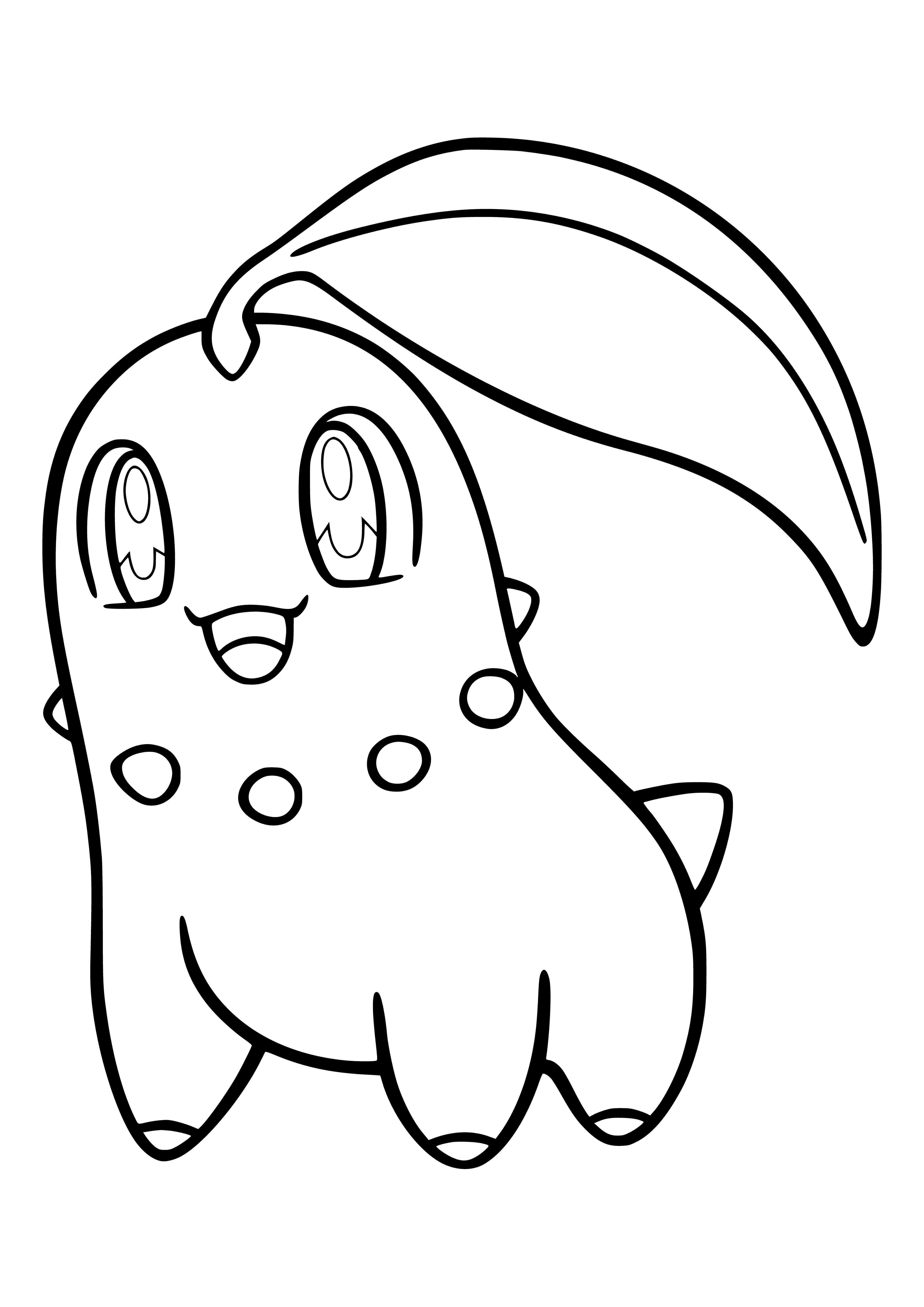 Pokemon Chicorée coloriage