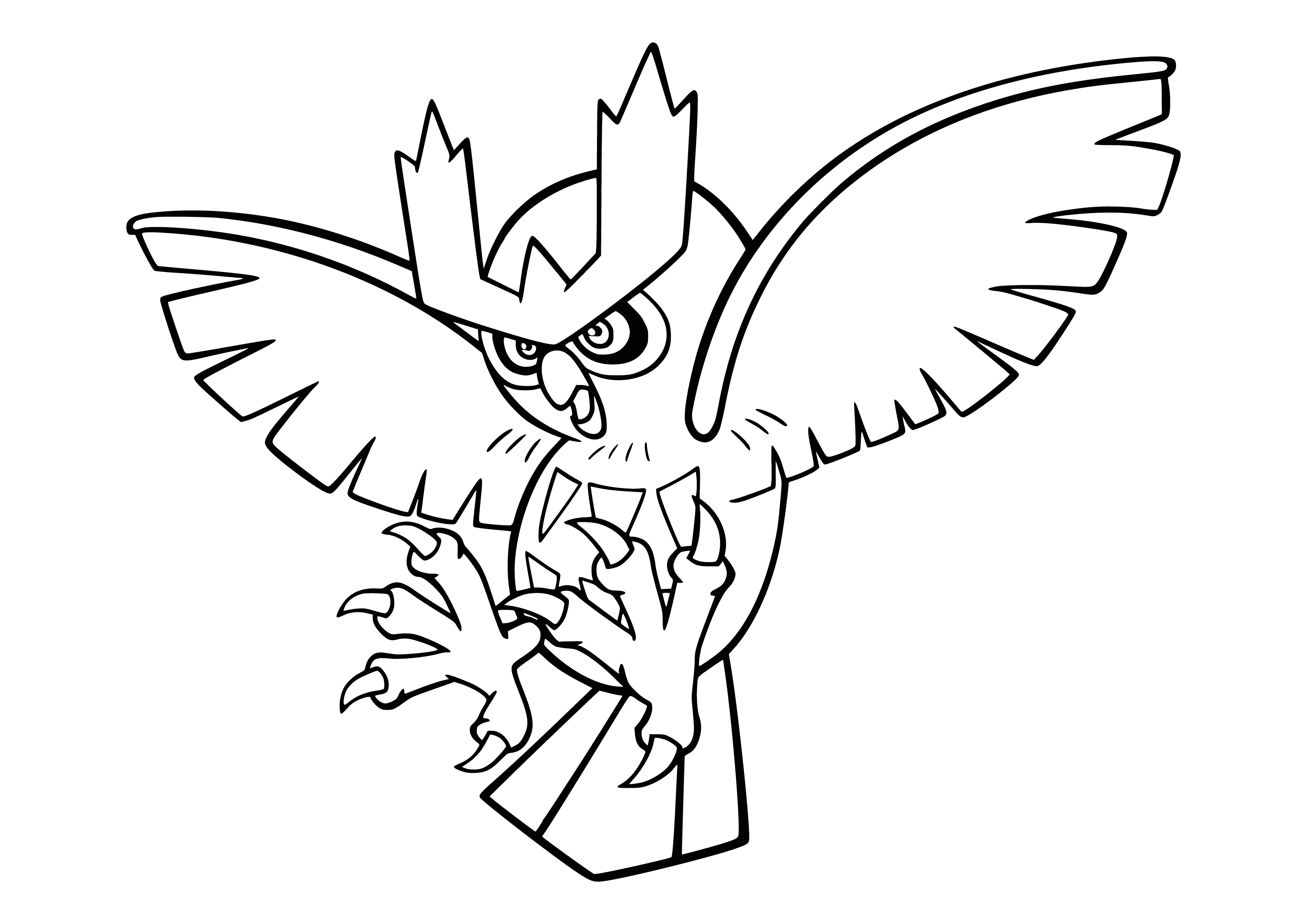Pokemon Noctowl coloring page