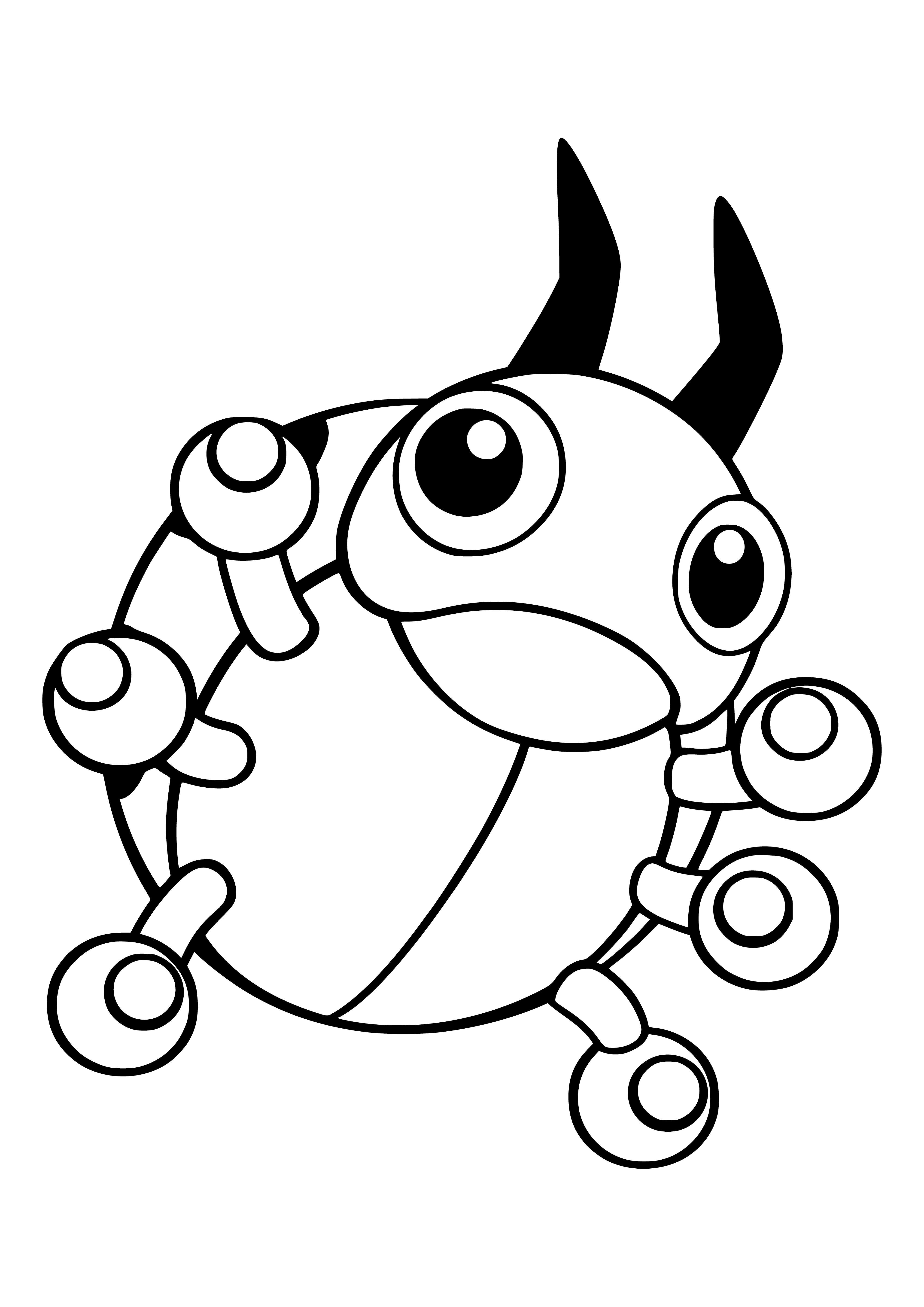 Pokemon Lediba (Ledyba) kolorowanka