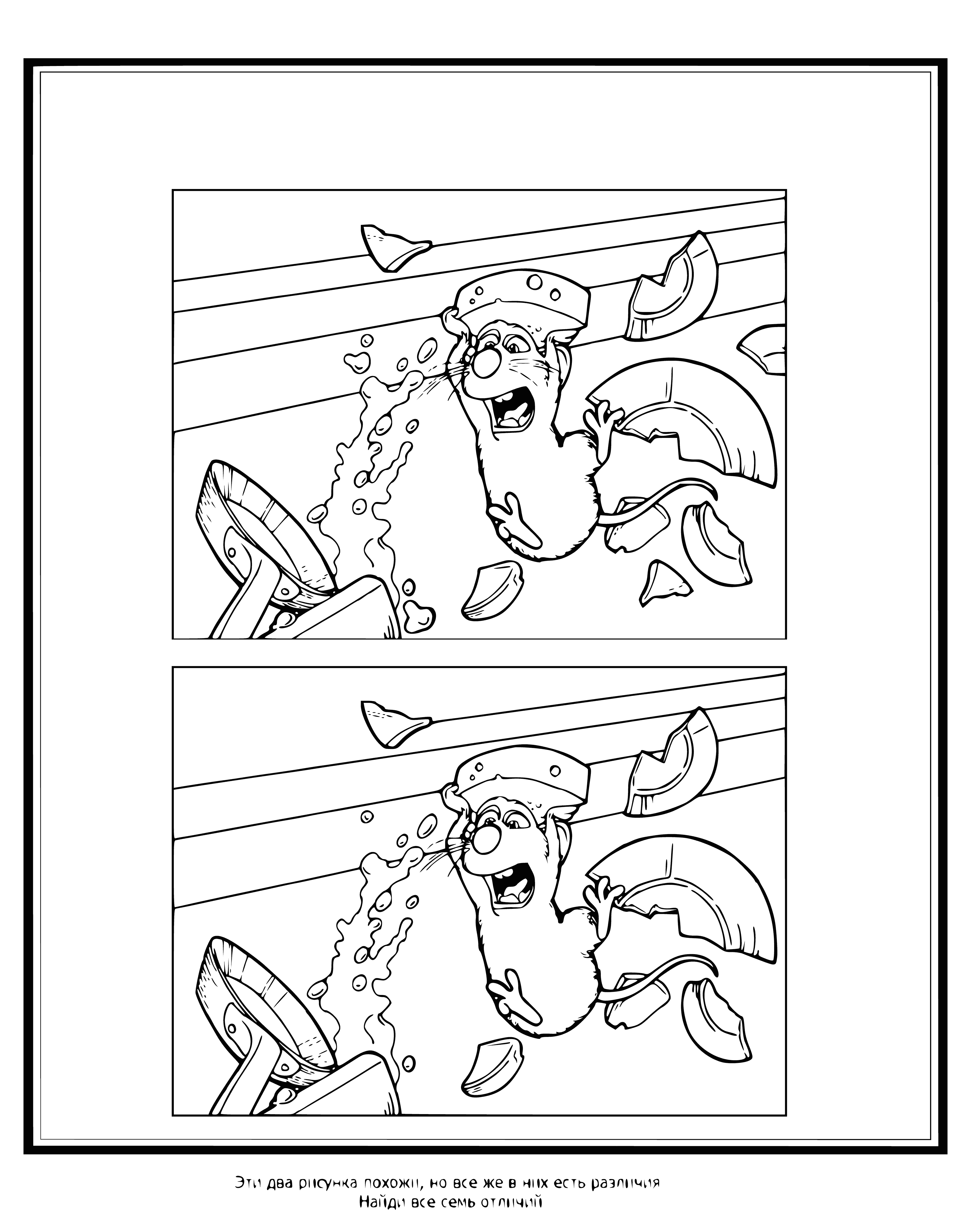 Find differences coloring page