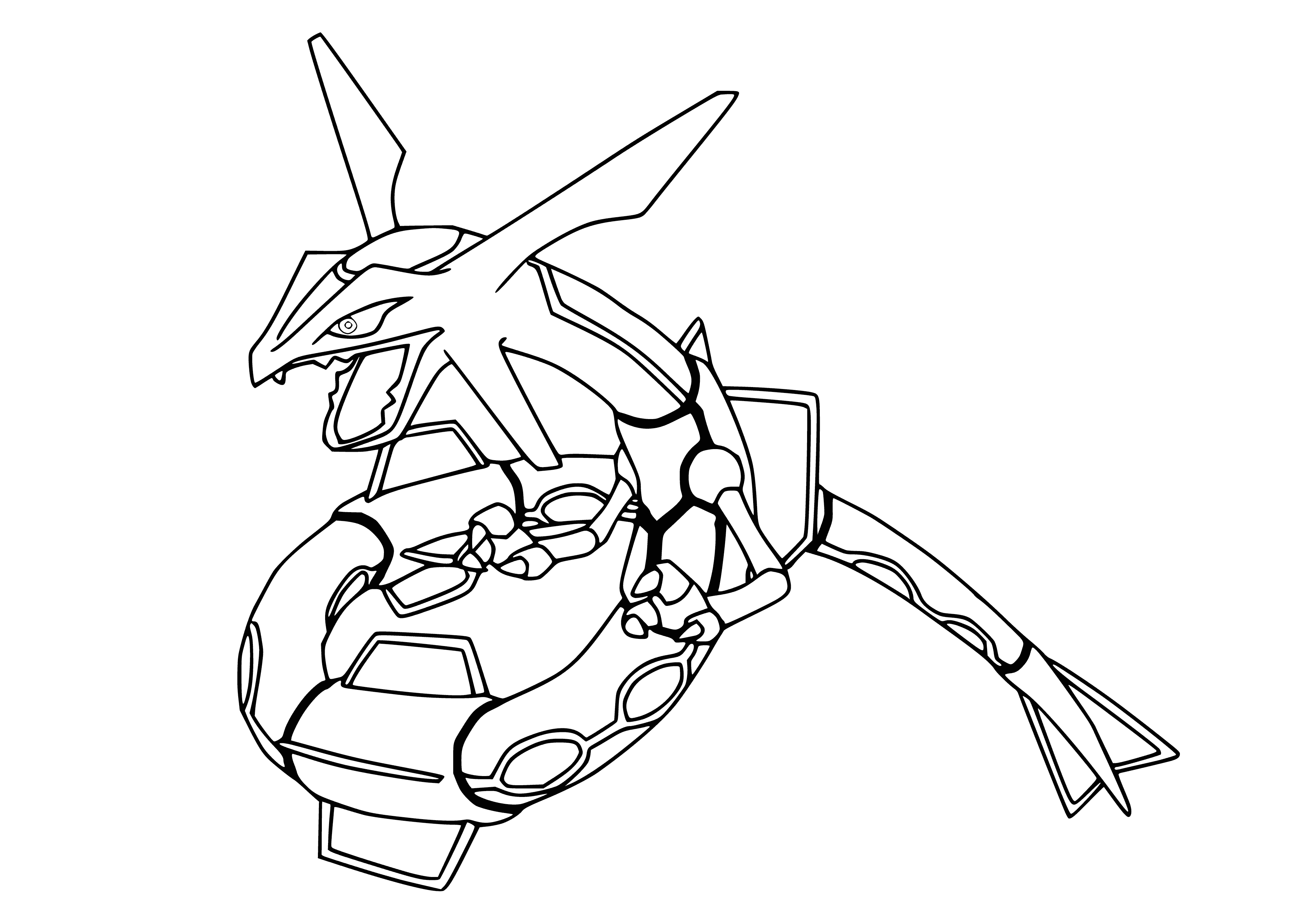 Legendary Pokemon Rayquaza coloring page