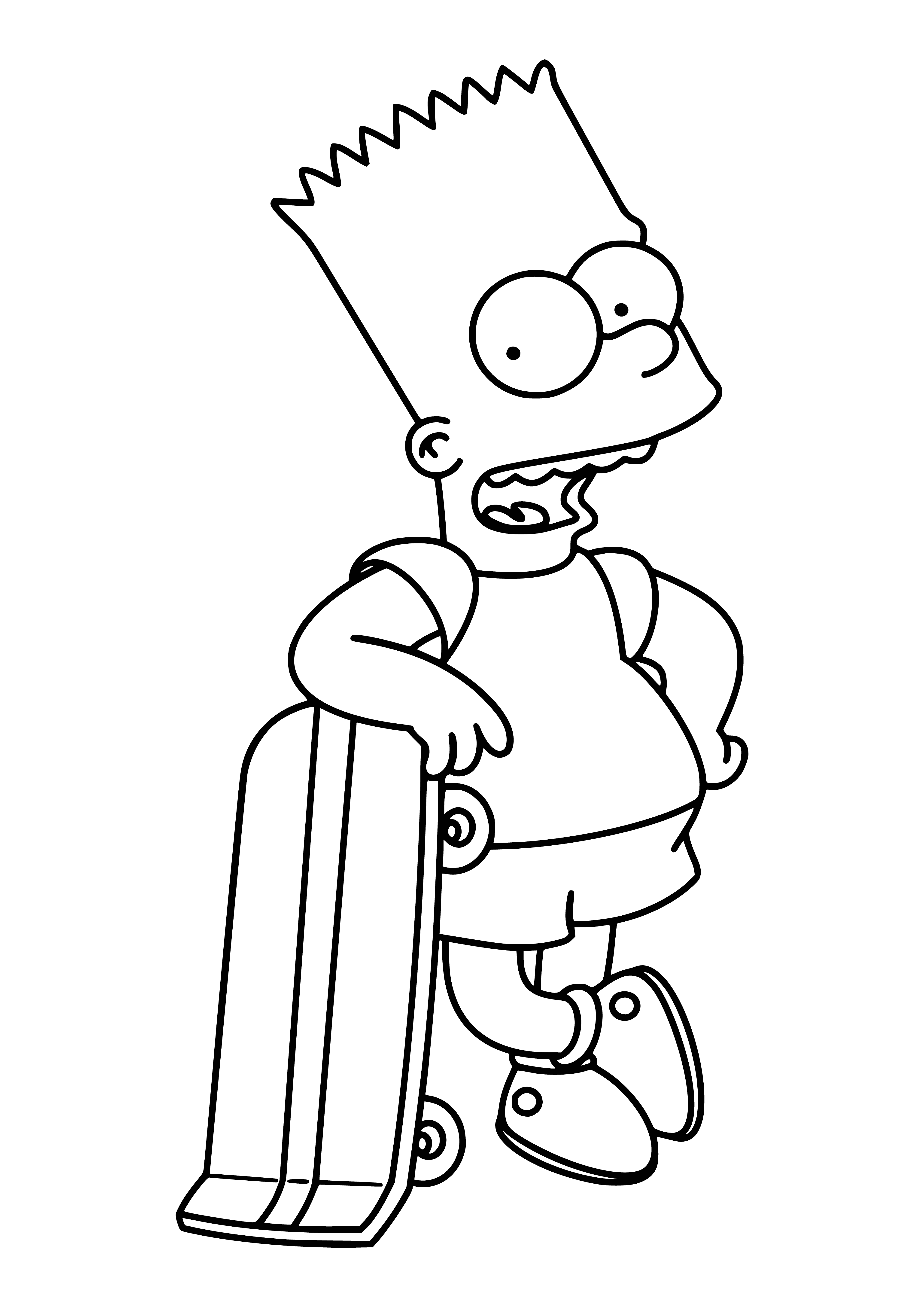 Bart Simpson coloring page