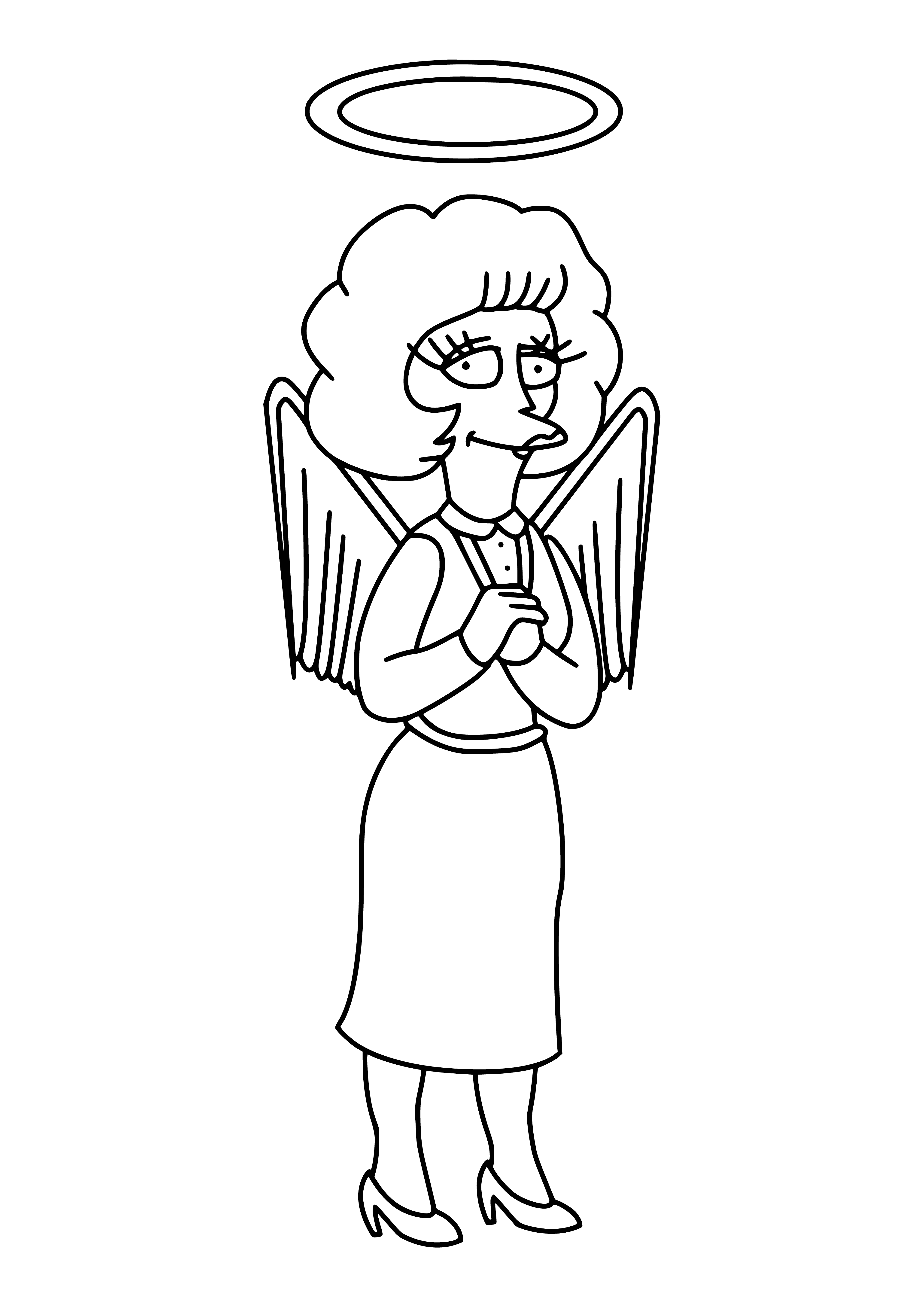 Mod Flanders coloring page