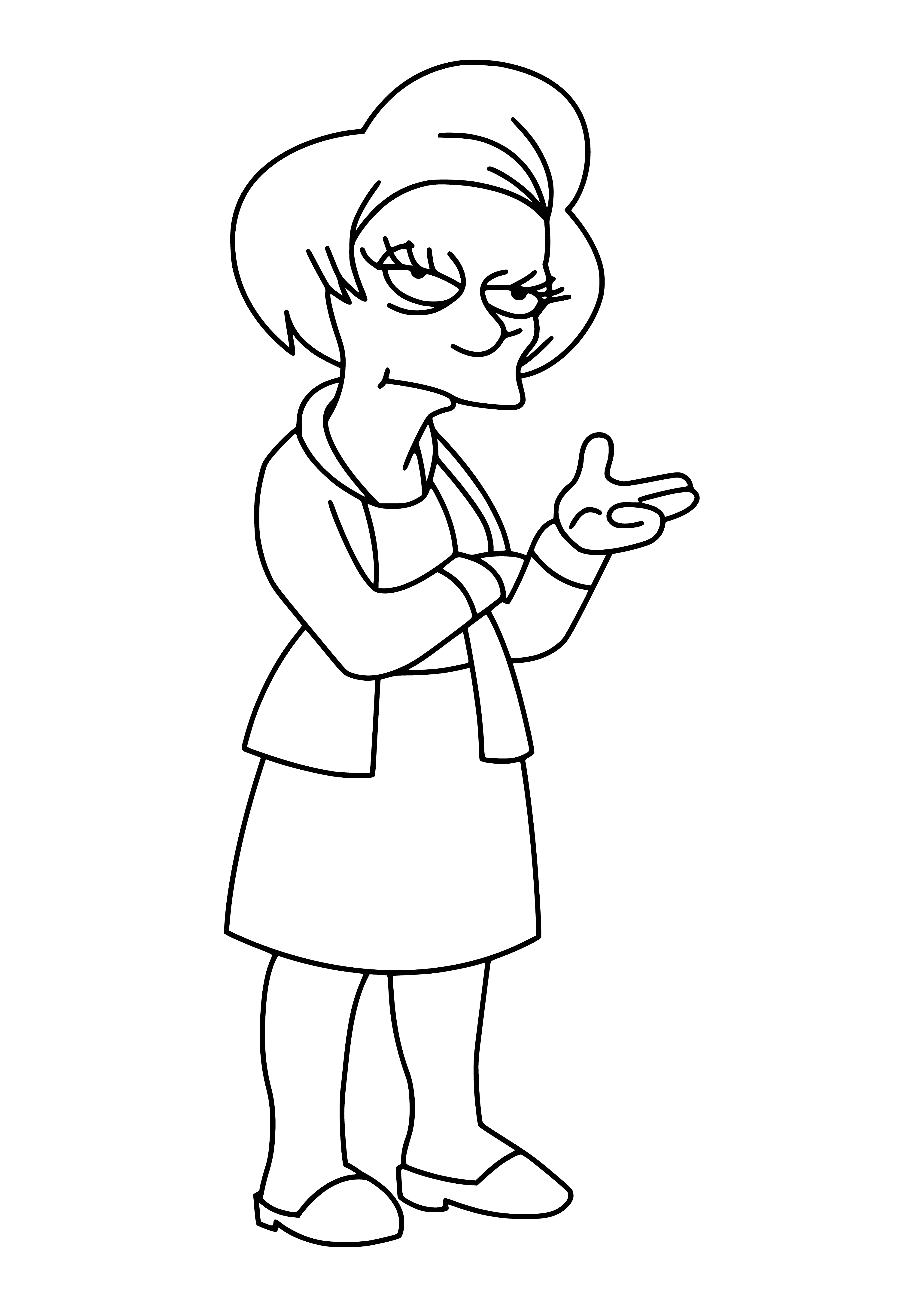 Teacher Edna Crabapple coloring page