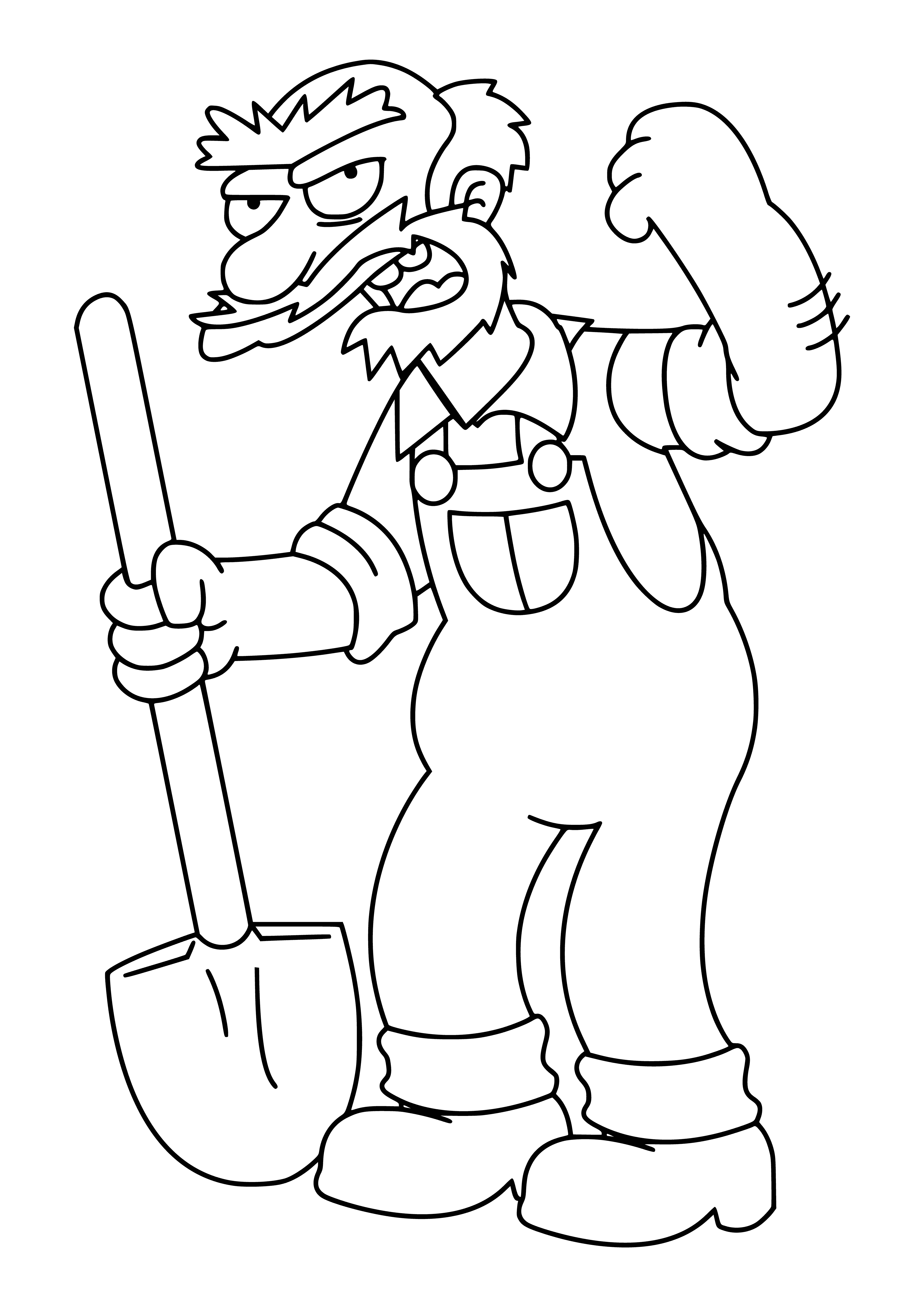 Gardener Willie coloring page