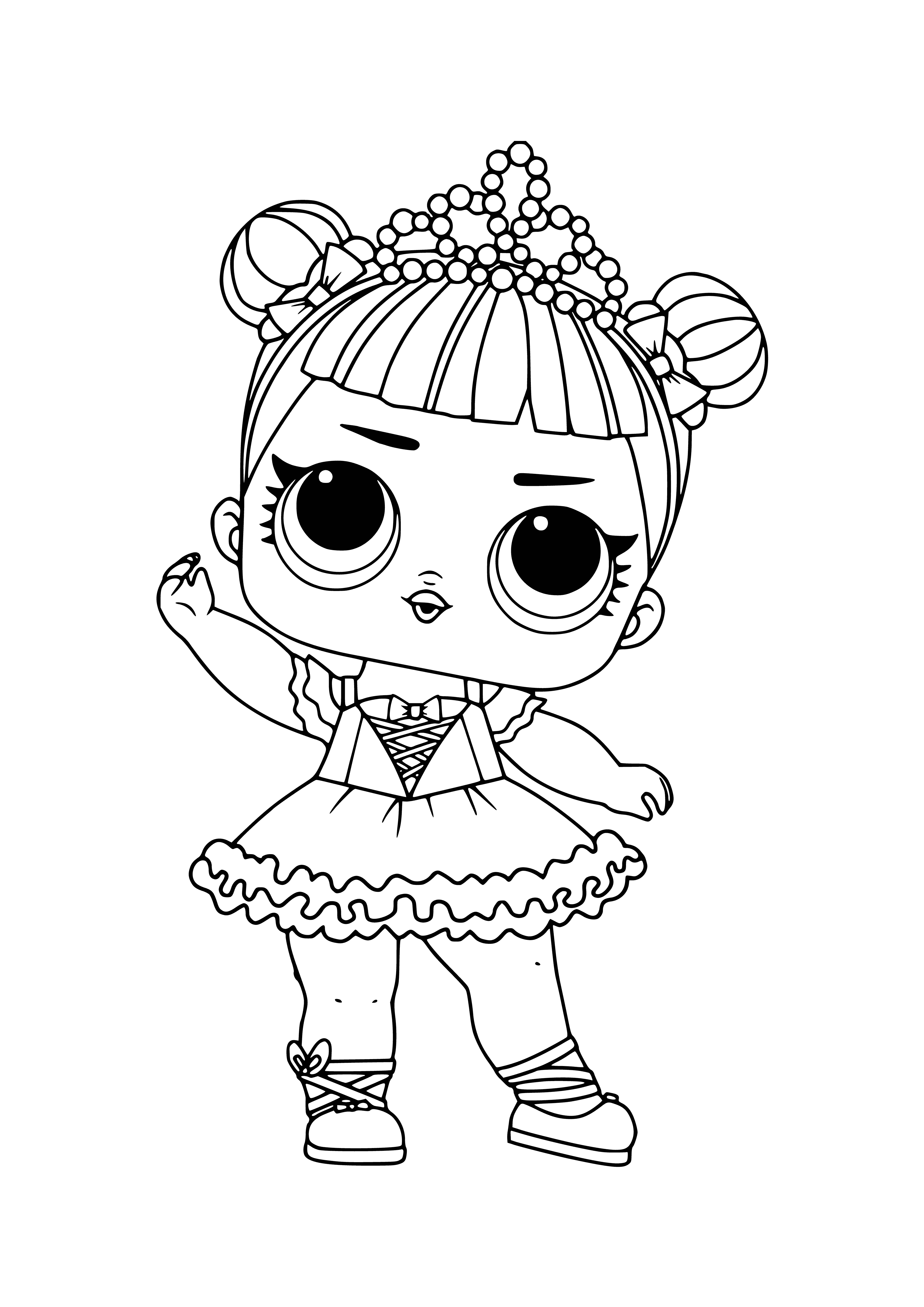 coloring page: Ballerina in pink tutu dances to classical music on stage, curtain pulled back to reveal her. #Beauty #Theatre #Dancing