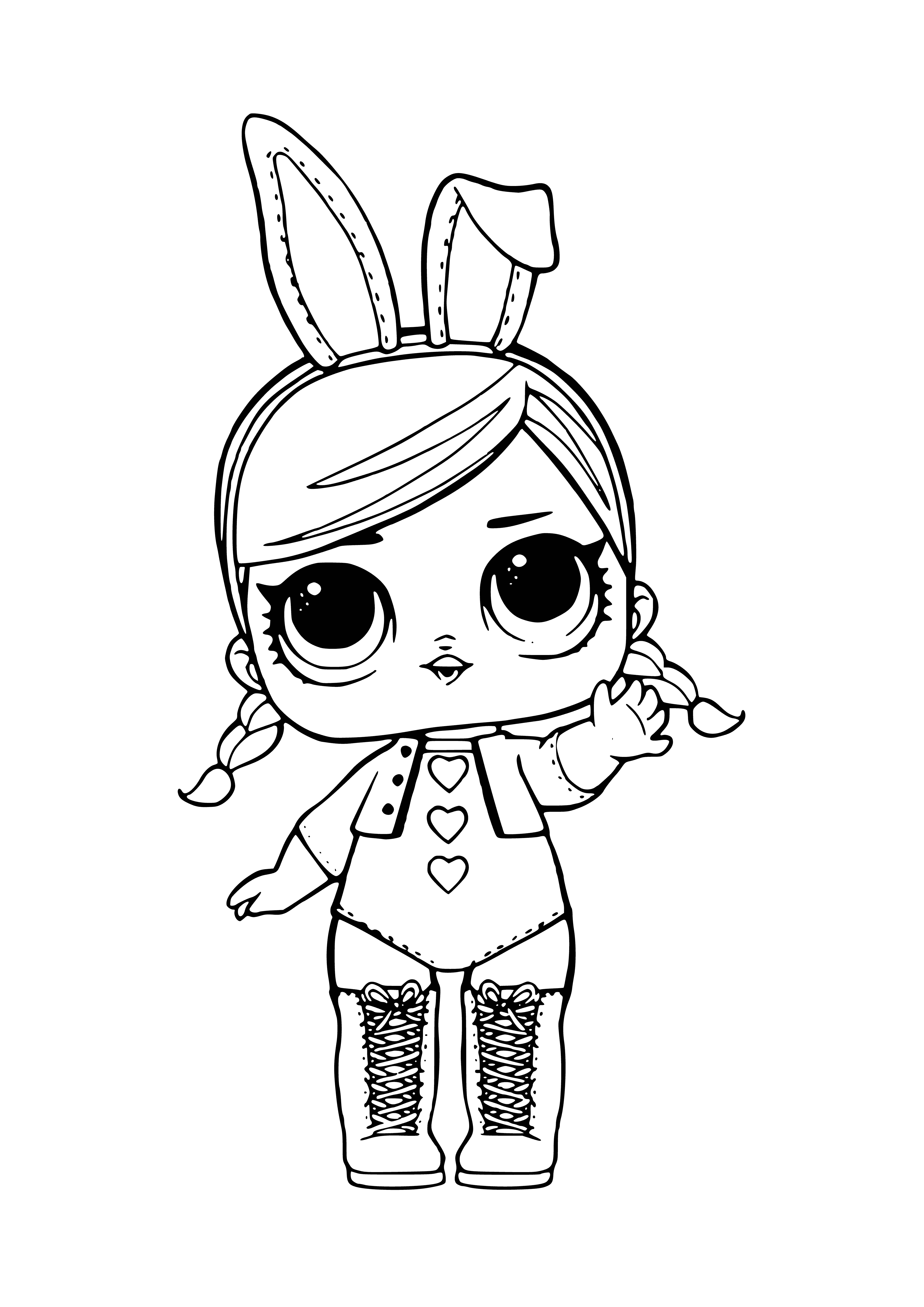 coloring page: The bunnies are back and playing a game of hide and seek. Whoever finds the hidden bunny wins a treat! Giggles and fun assured!