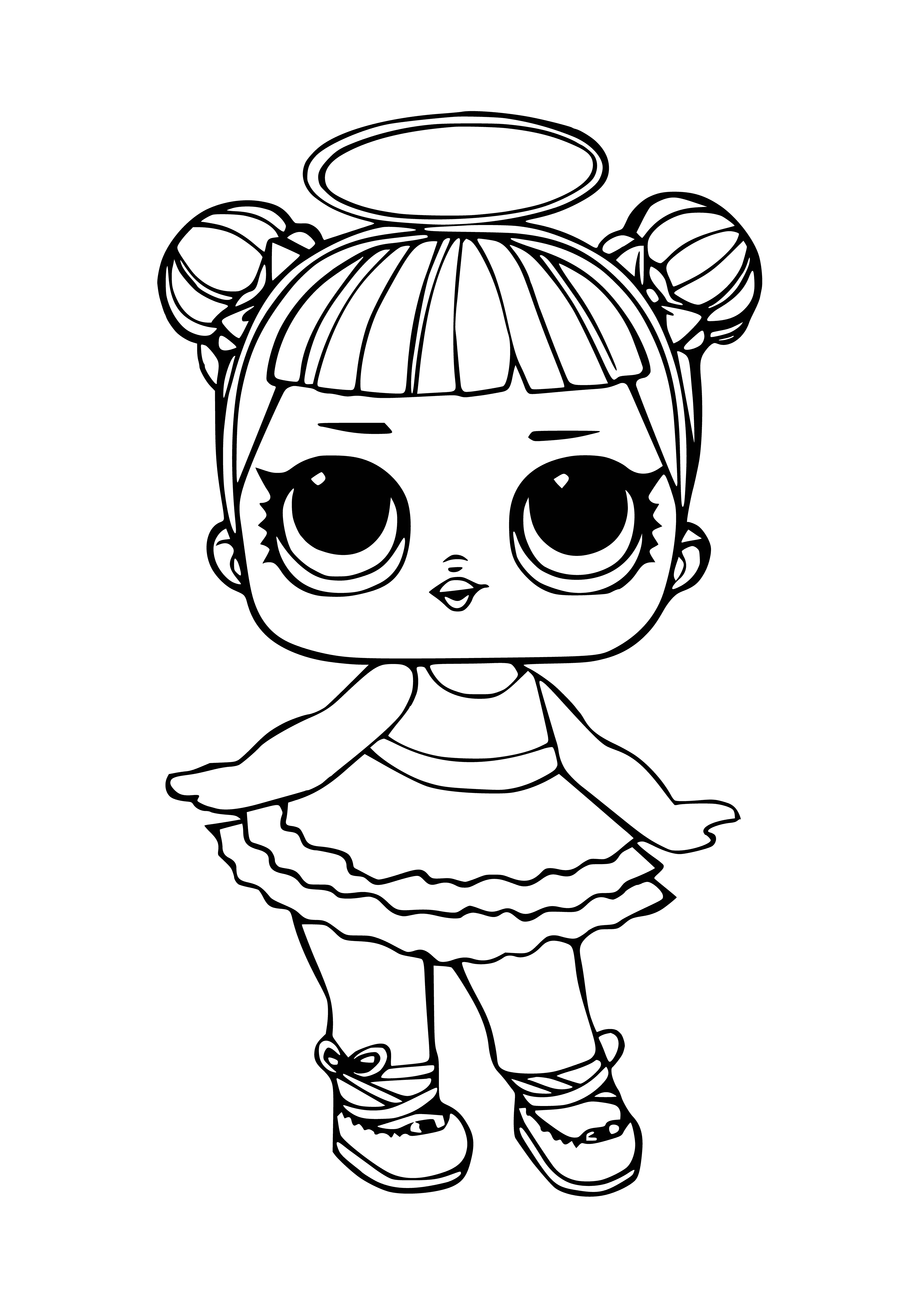 coloring page: #LOLSurprise #LOL #Toys 

Toy girl with blonde ponytail and pink outfit holding a lollipop, from the LOL Sugar Series 2 range. #LOLSurprise #LOL #Toys