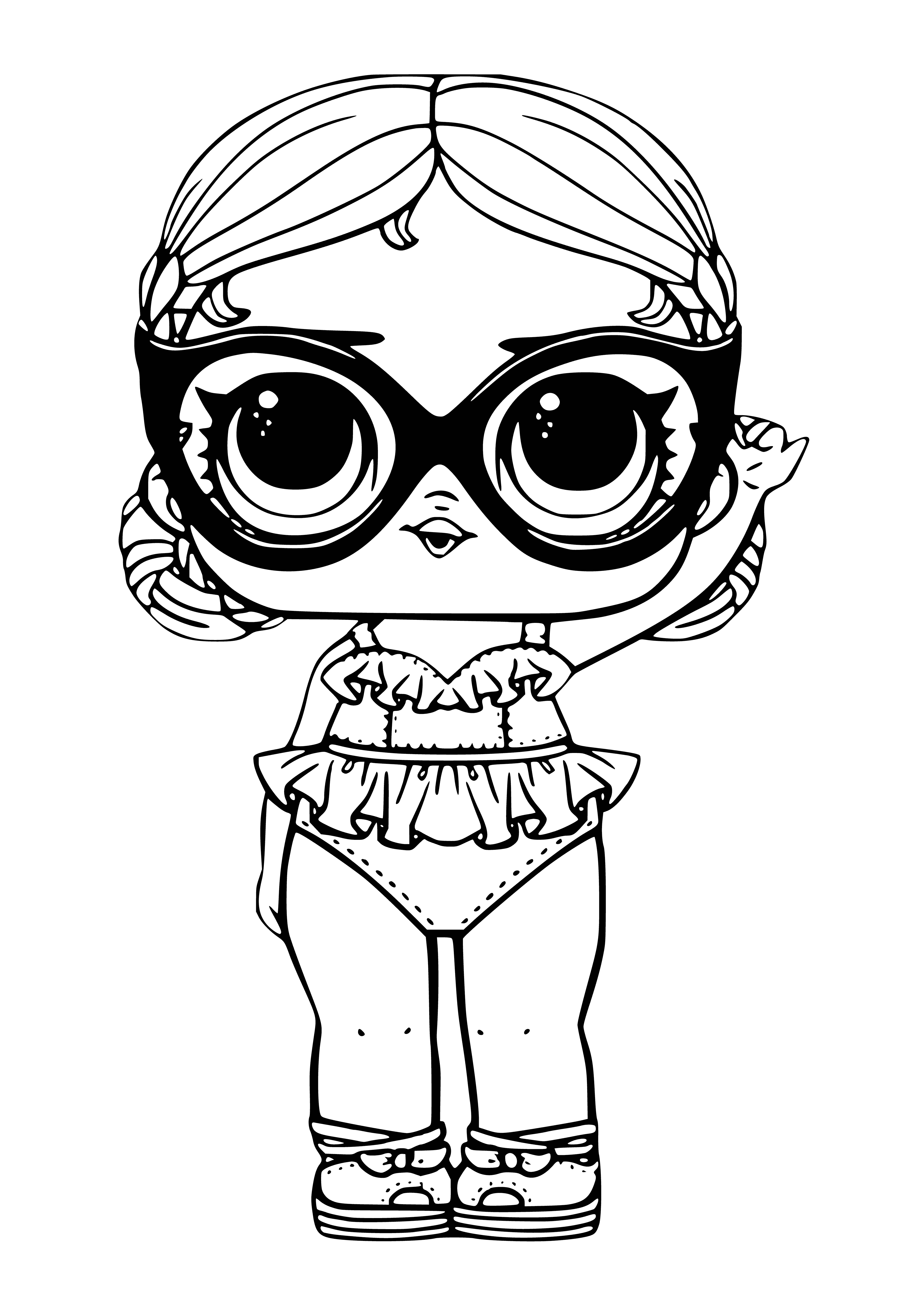 LOL Vacay Babay confetti pop (Lady Relax) coloring page