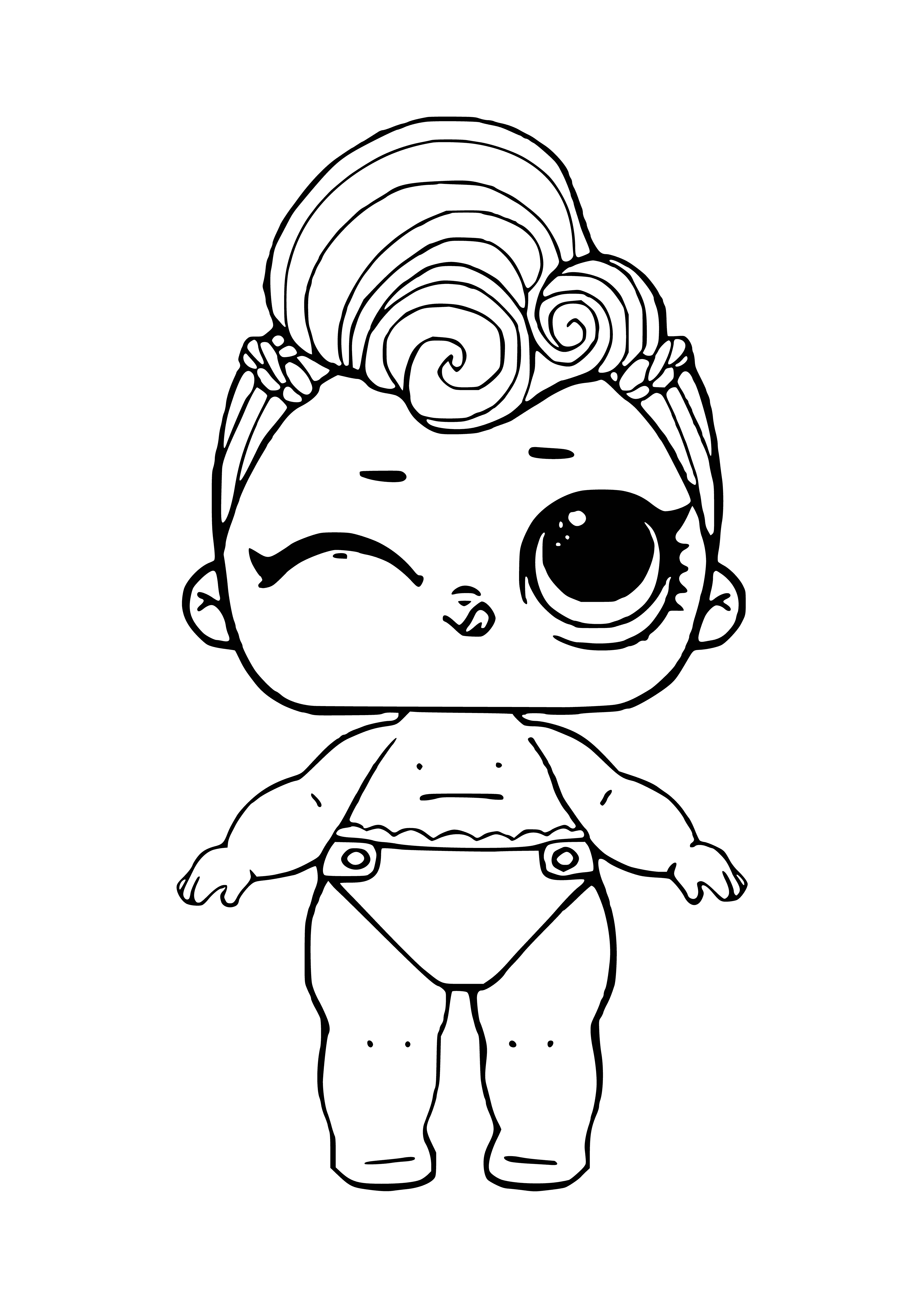 coloring page: Toy L.O.L. "Lil Stardust" is star-shaped, glittered & sequined - perfect for those who love sparkles!