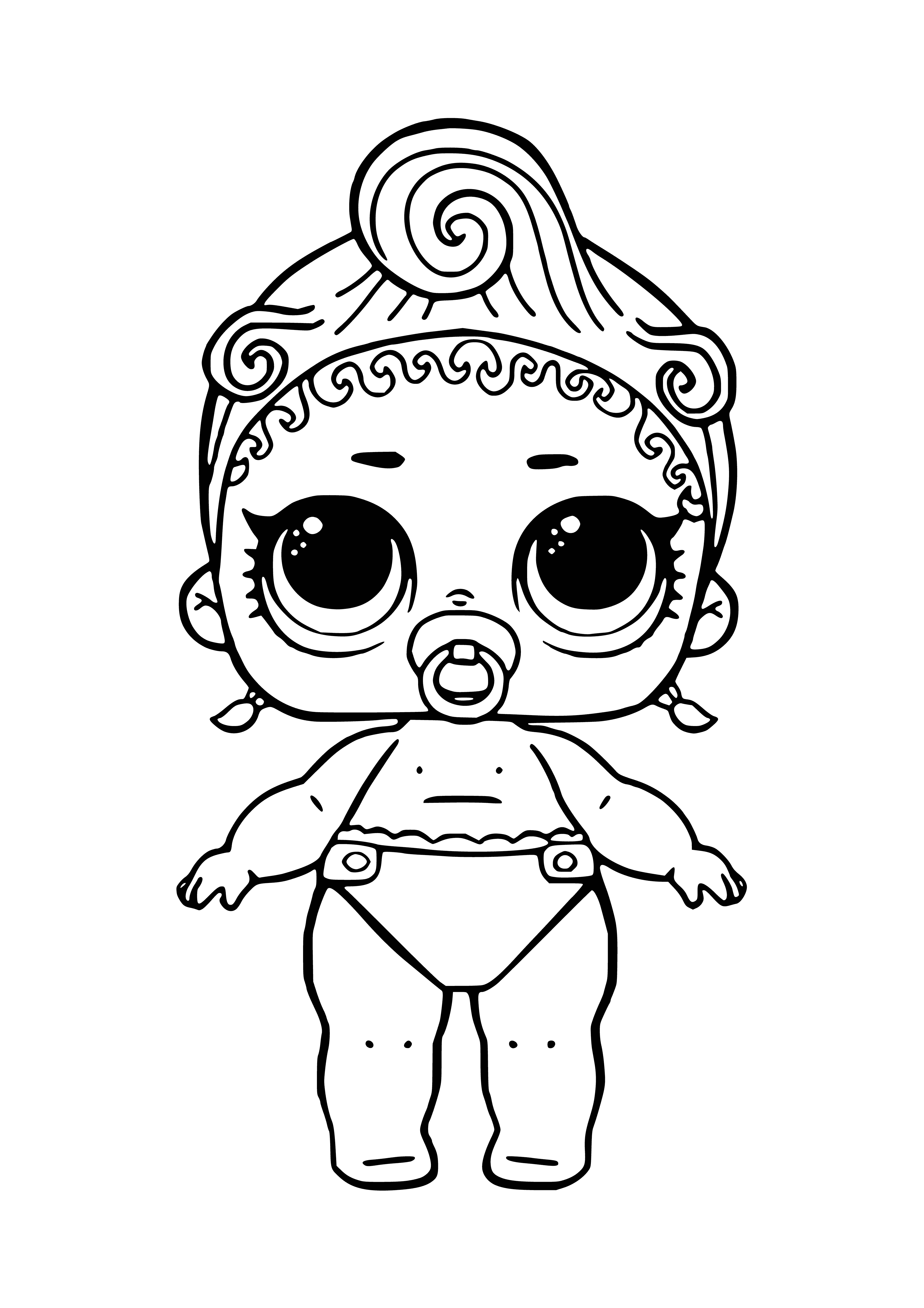 LOL bebê Rosa bebê página para colorir