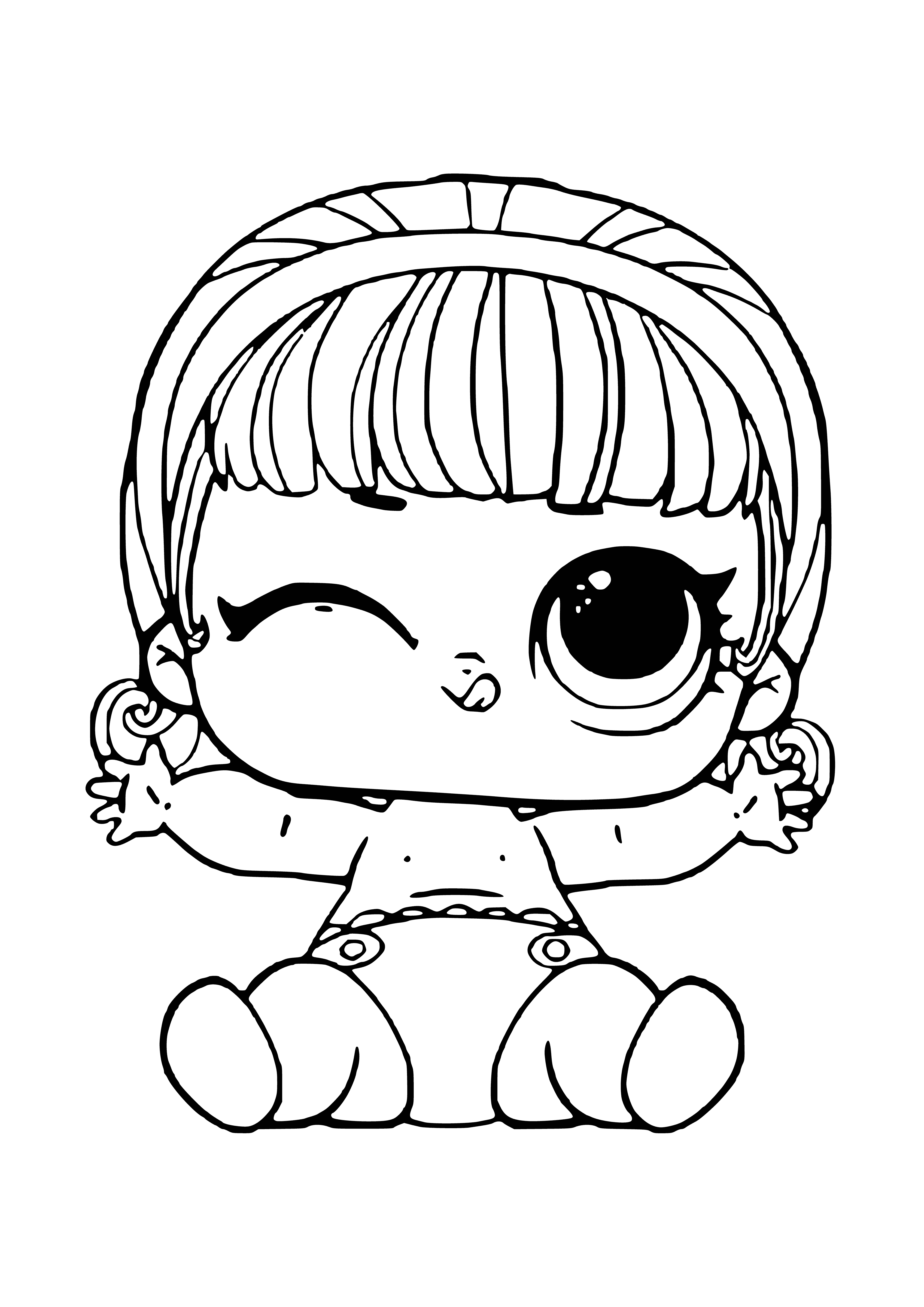 Lol lil madam queen coloring page