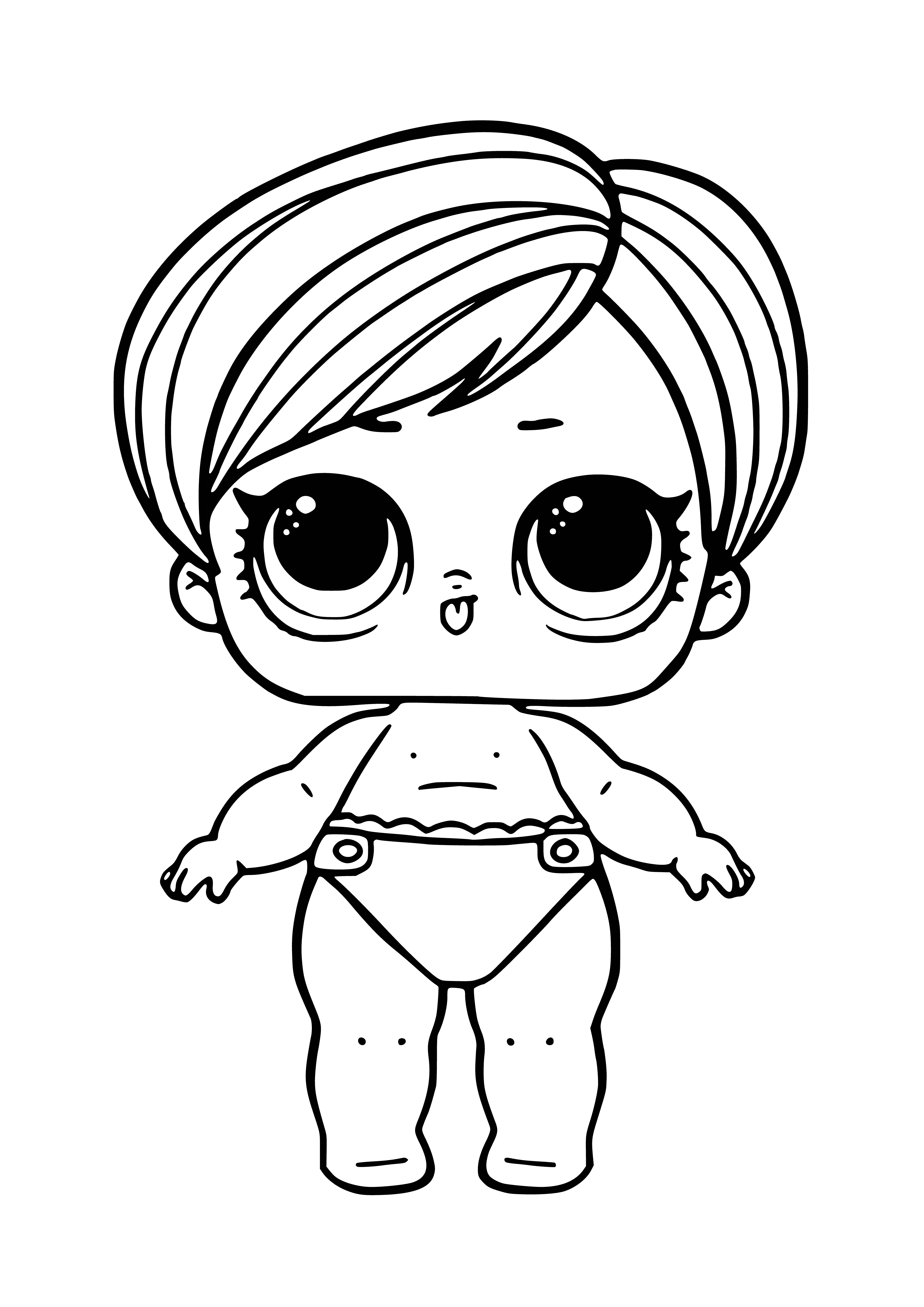 Lol little hipster doll coloring page