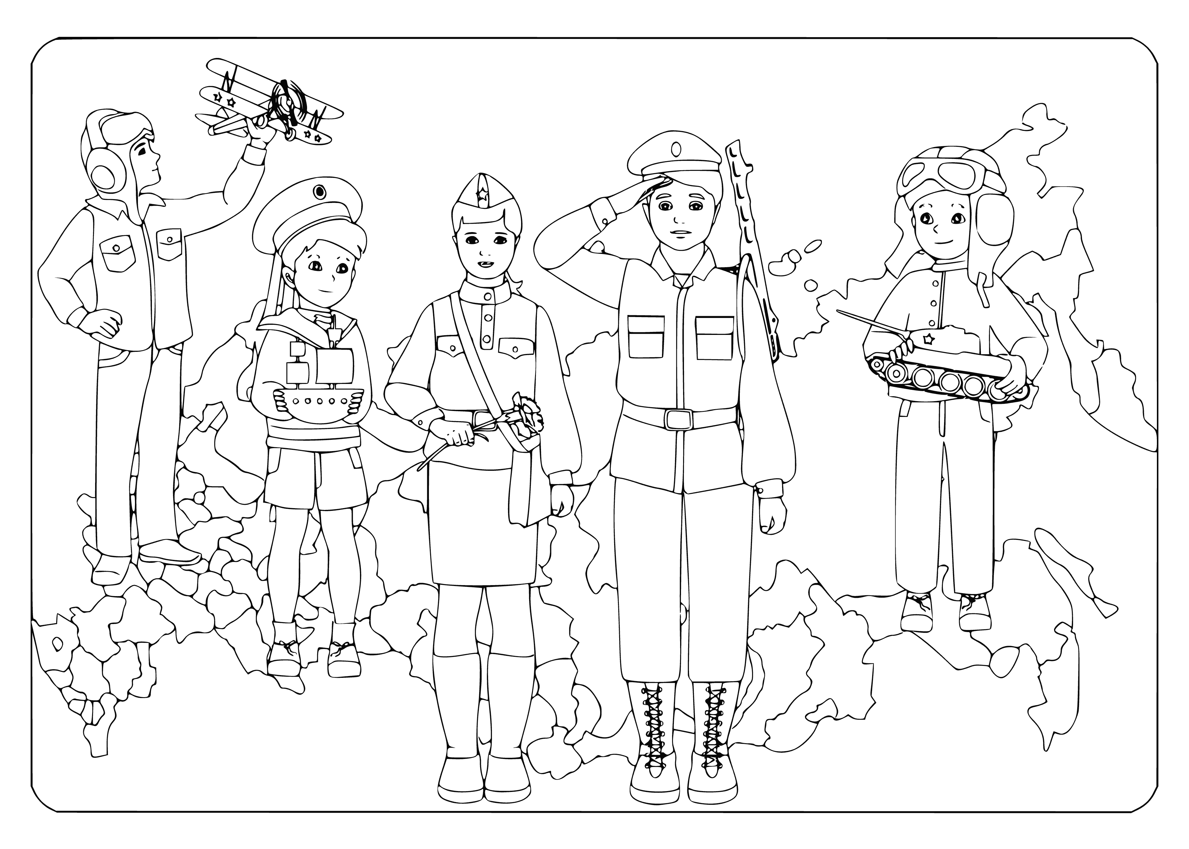 Victory grandchildren coloring page