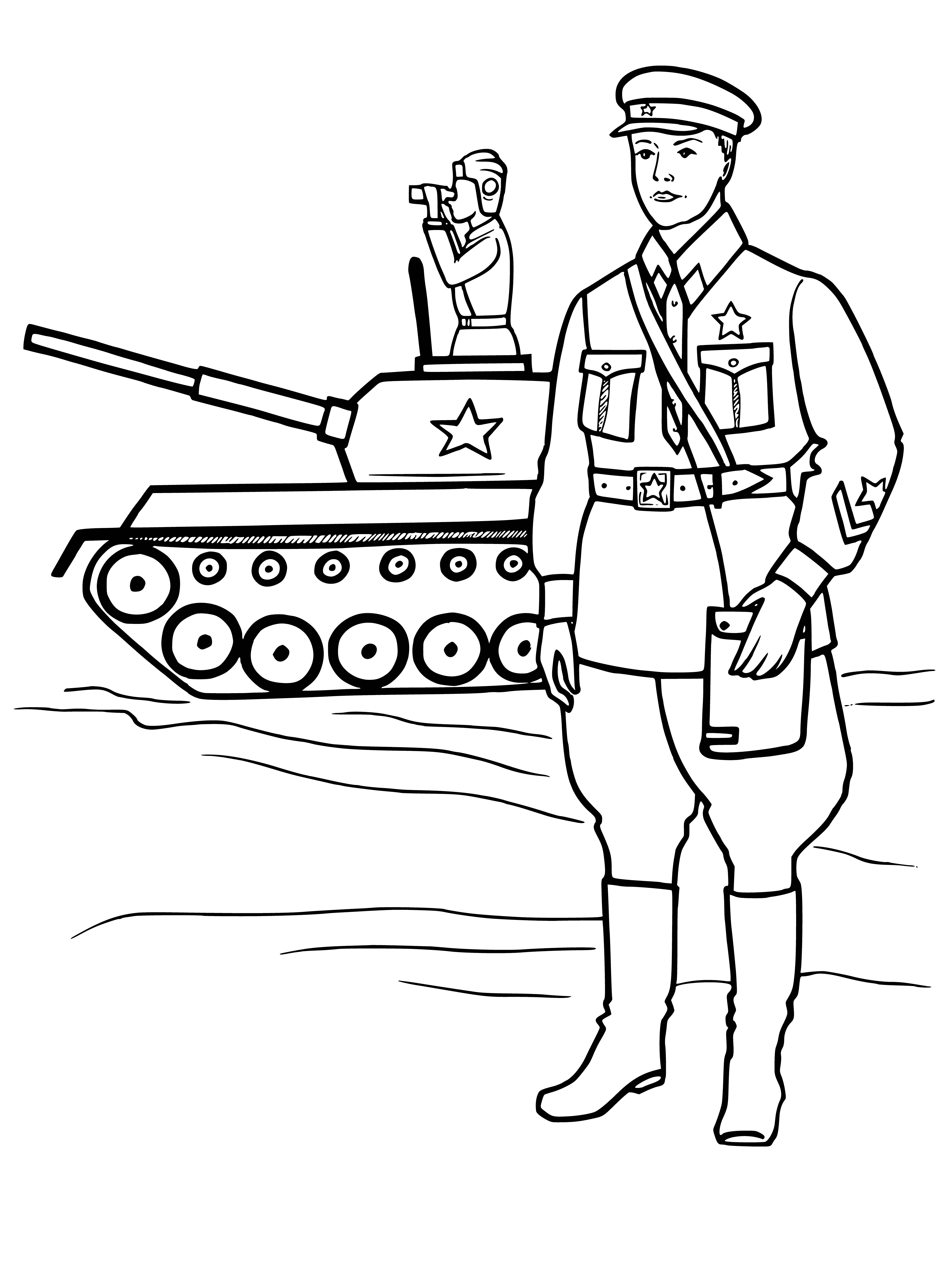 Military coloring page