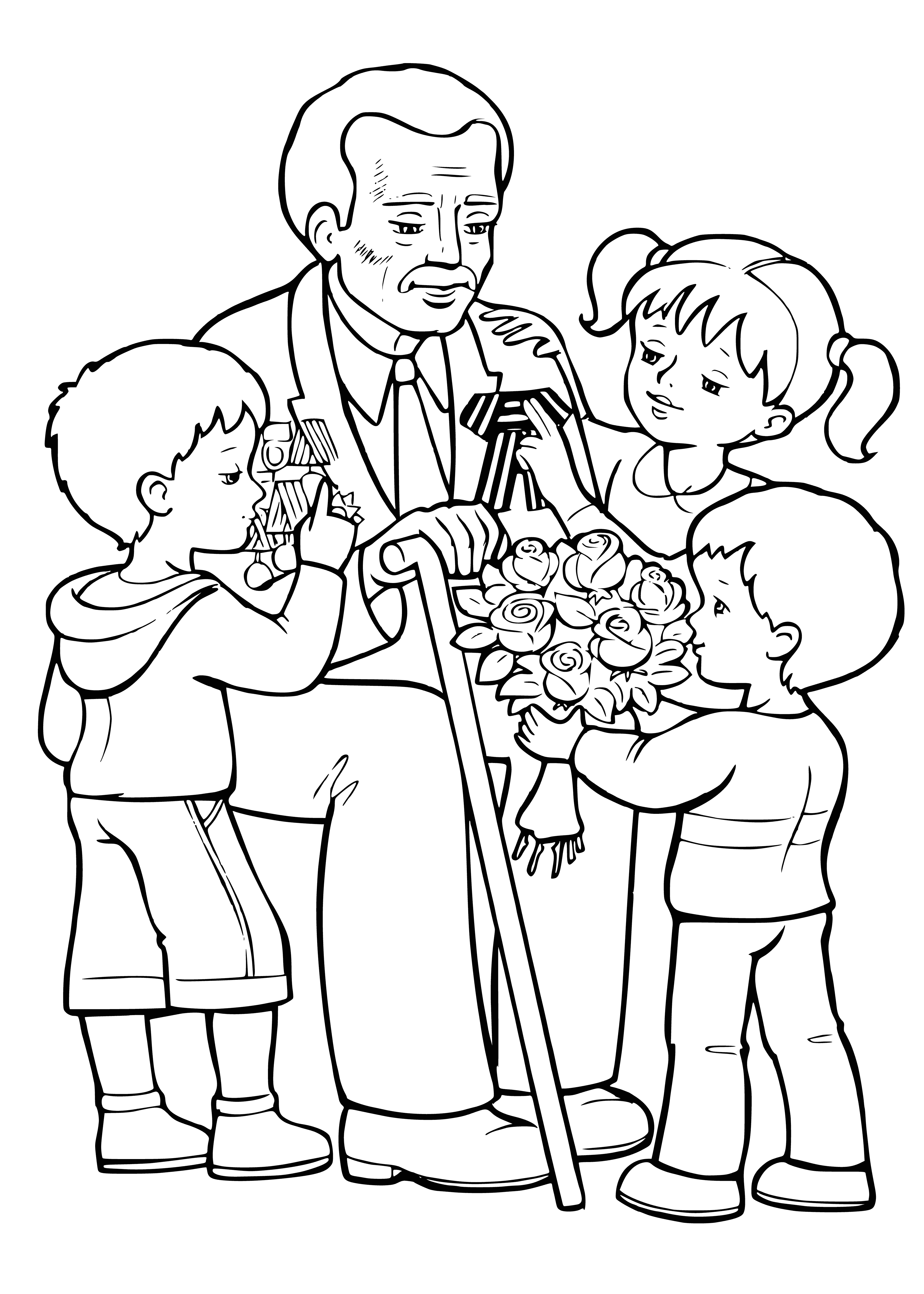 Veteran coloring page