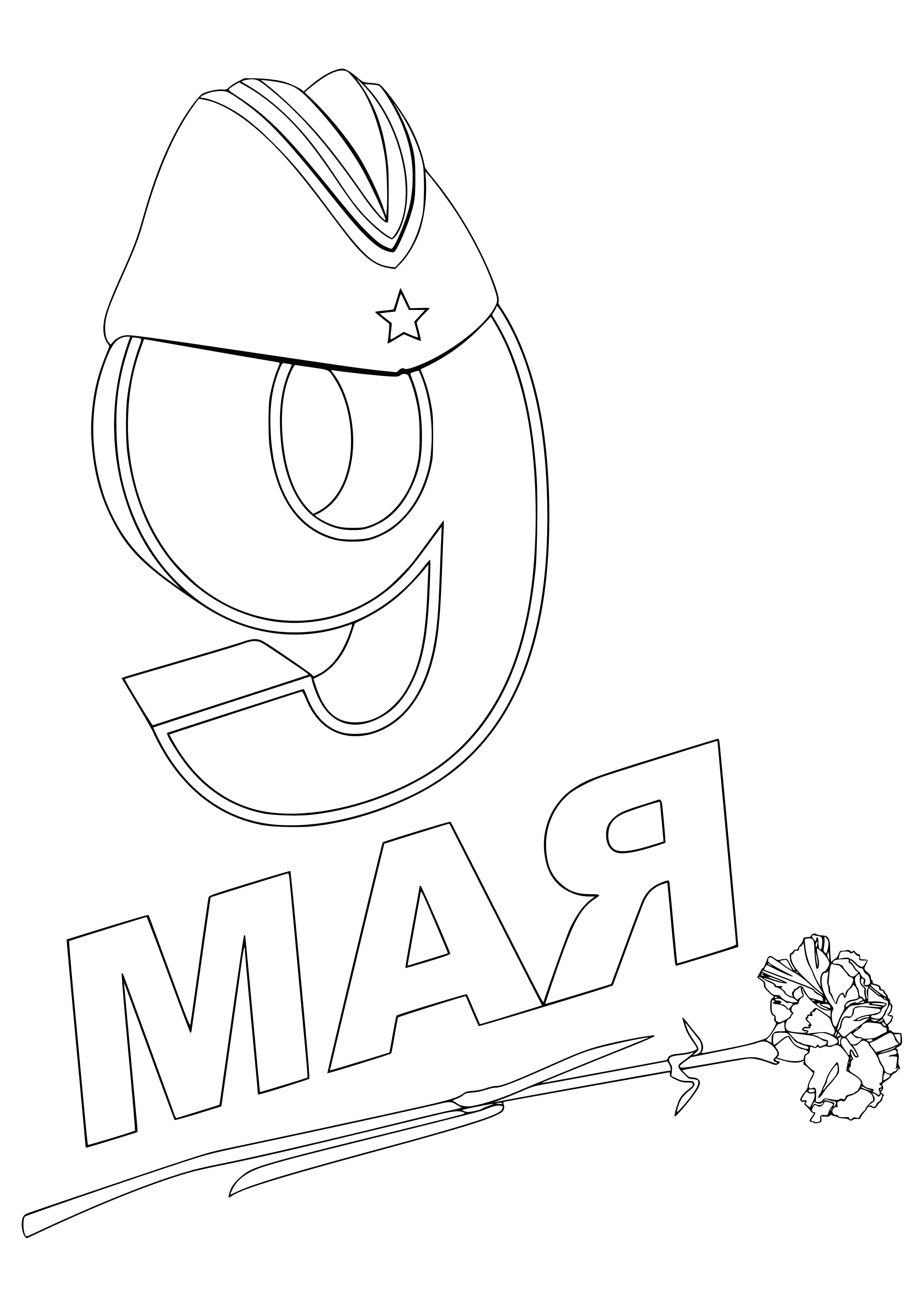 9th May coloring page