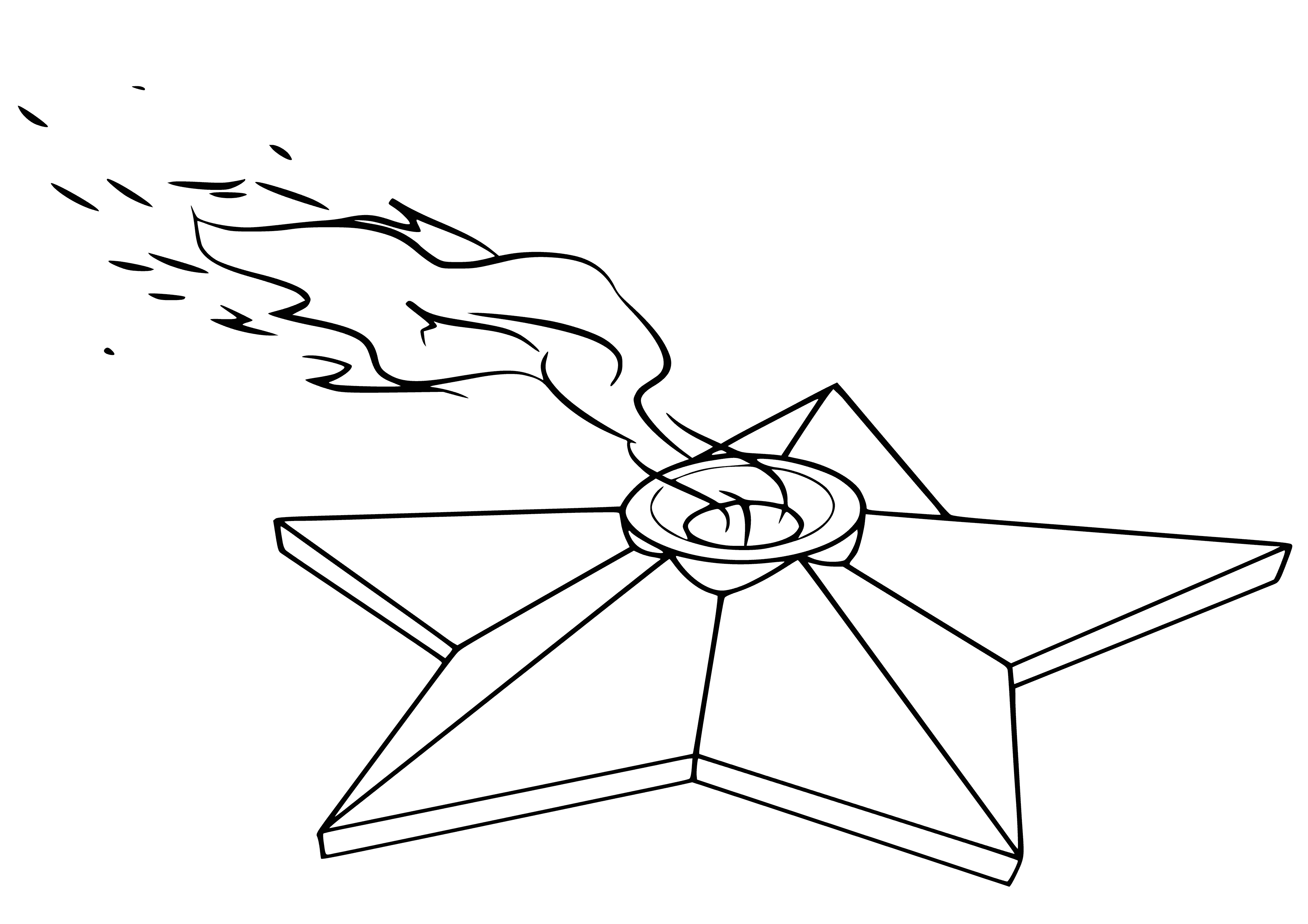 Eternal flame coloring page