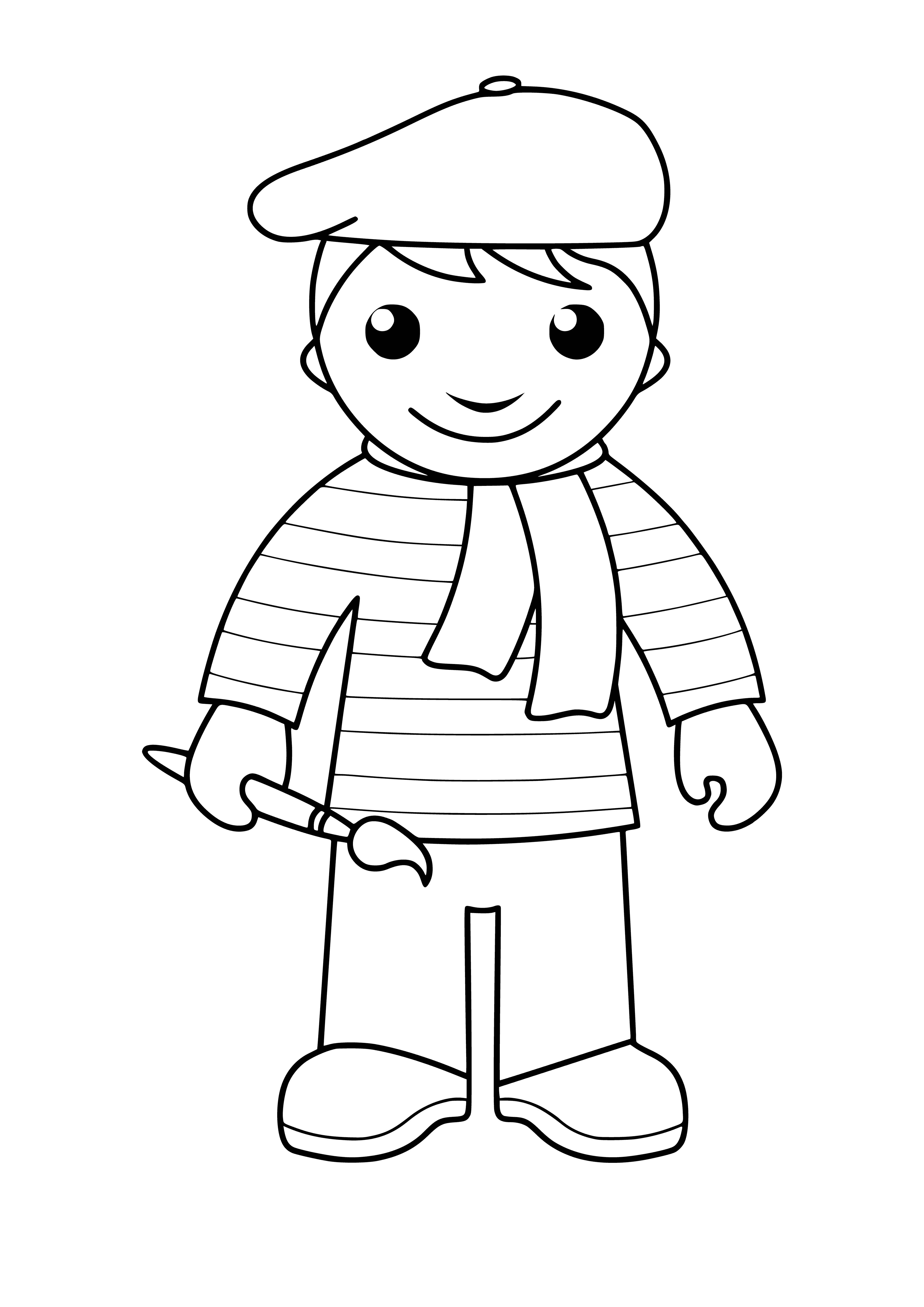 Painter coloring page