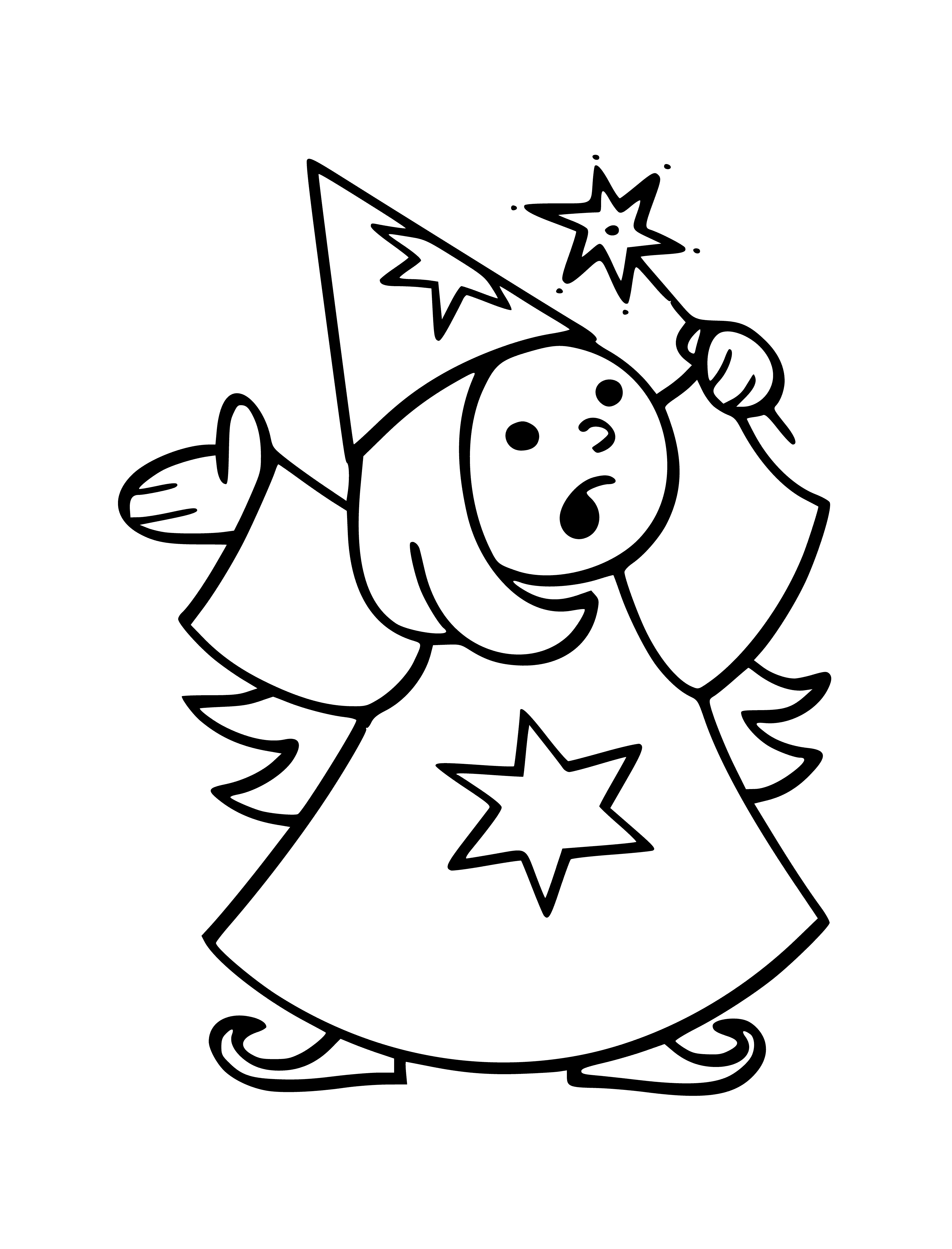 Astrologer coloring page