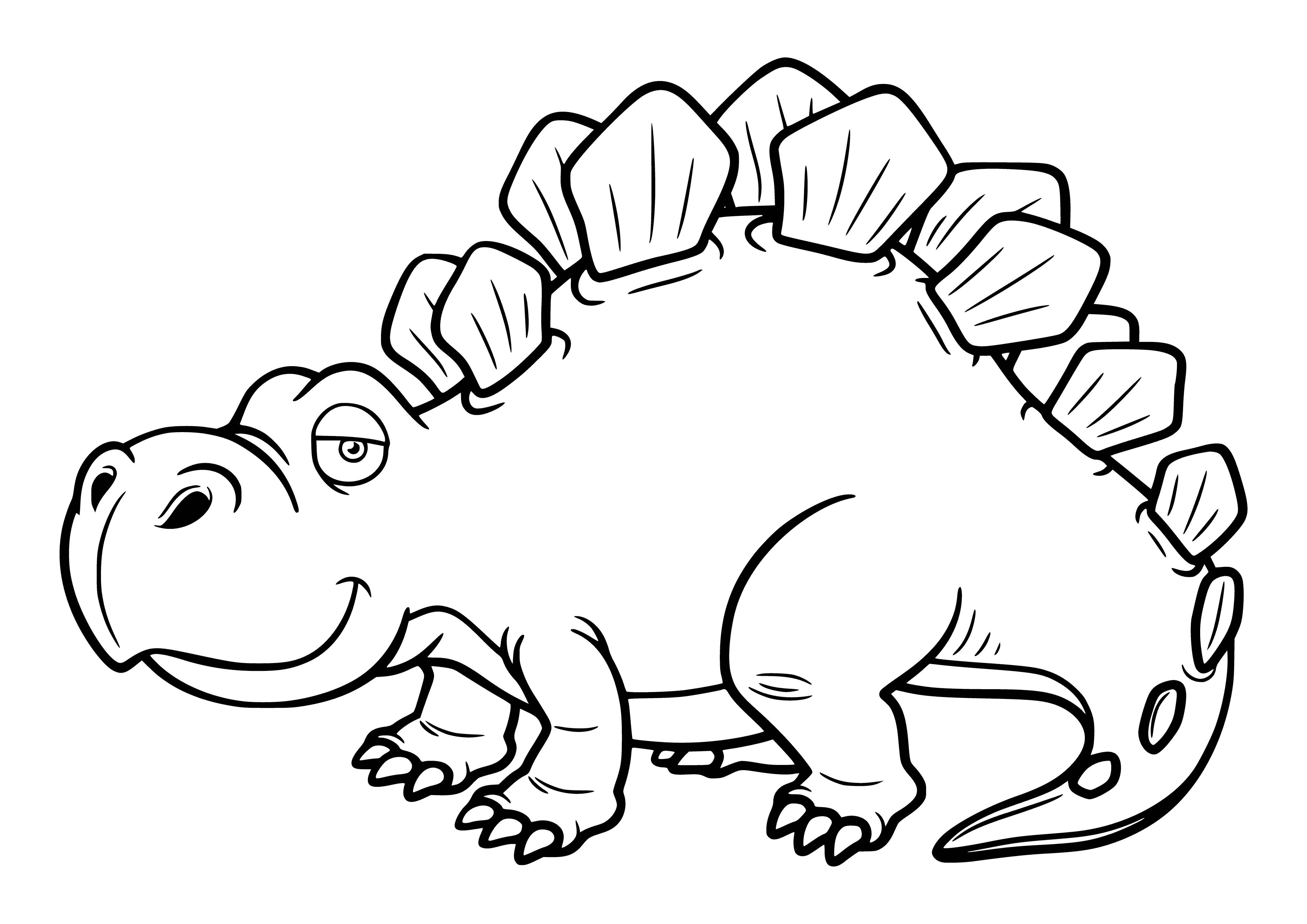 Adult stegosaurus coloring page