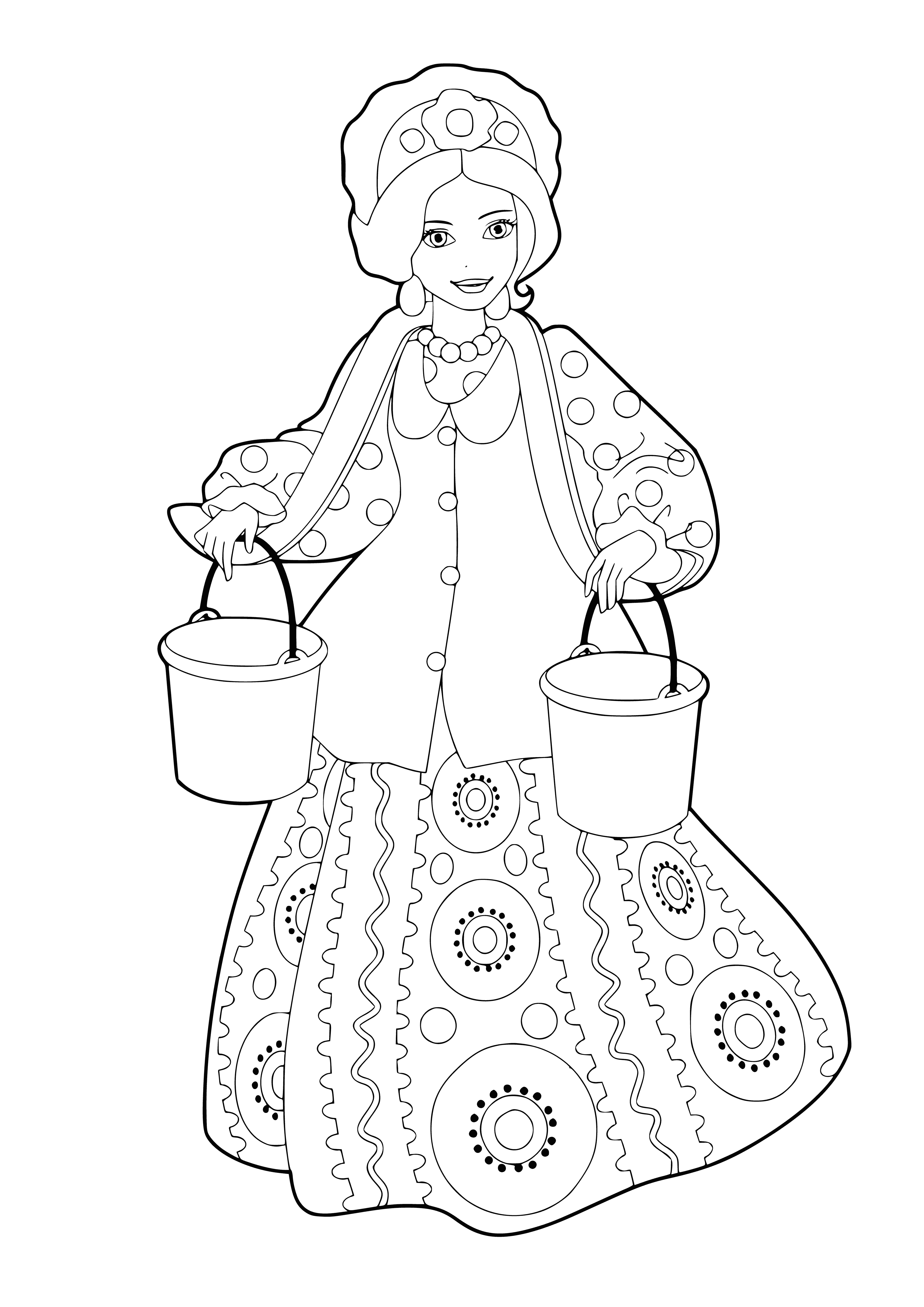 coloring page: 3 gorgeous women shine with beauty. Long hair, colorful dresses, and dark makeup make them look runway-ready.