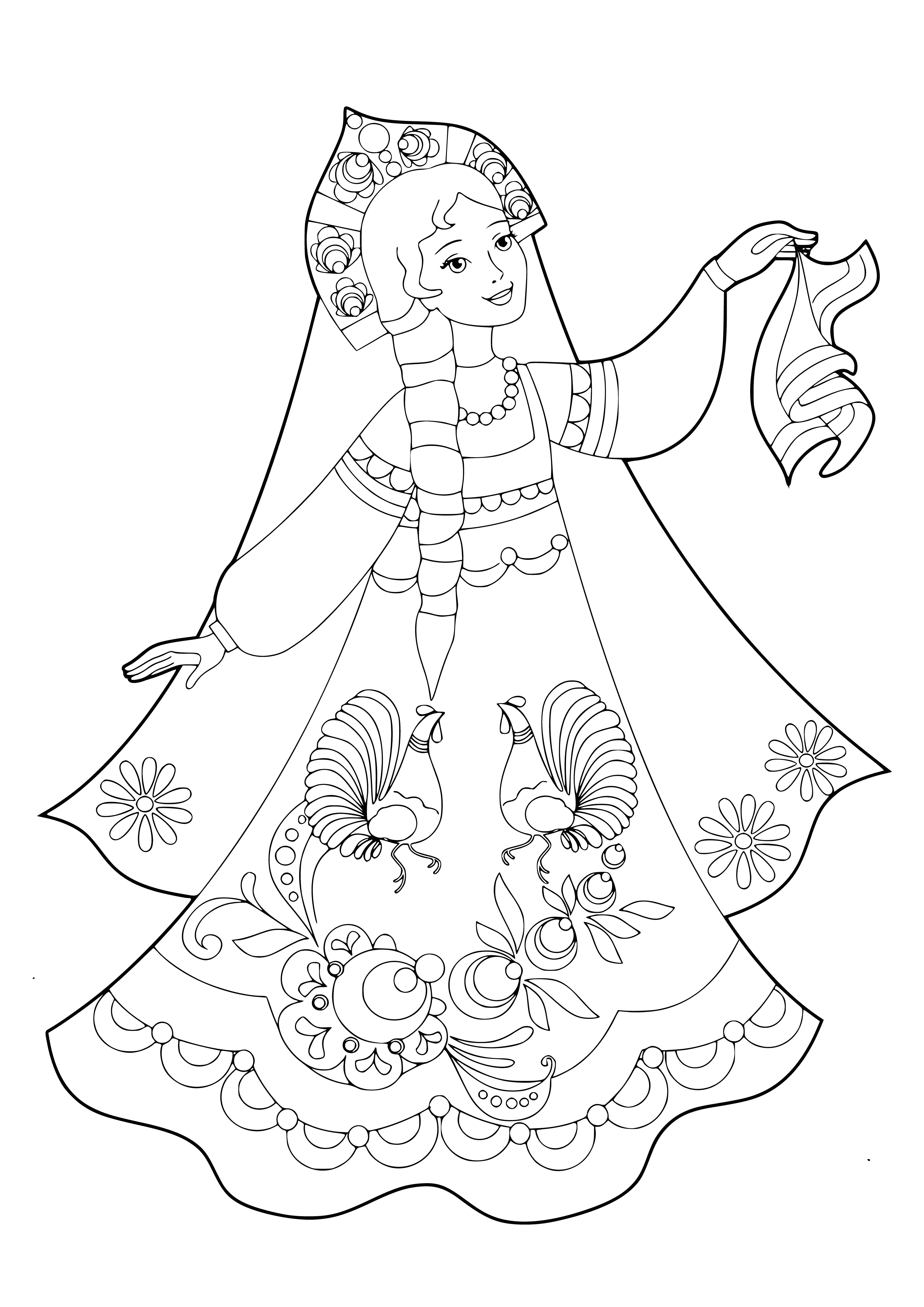 coloring page: Russian beauty is unparalleled; stunning looks, perfect physique, intelligence & wit make them a highly desirable people.