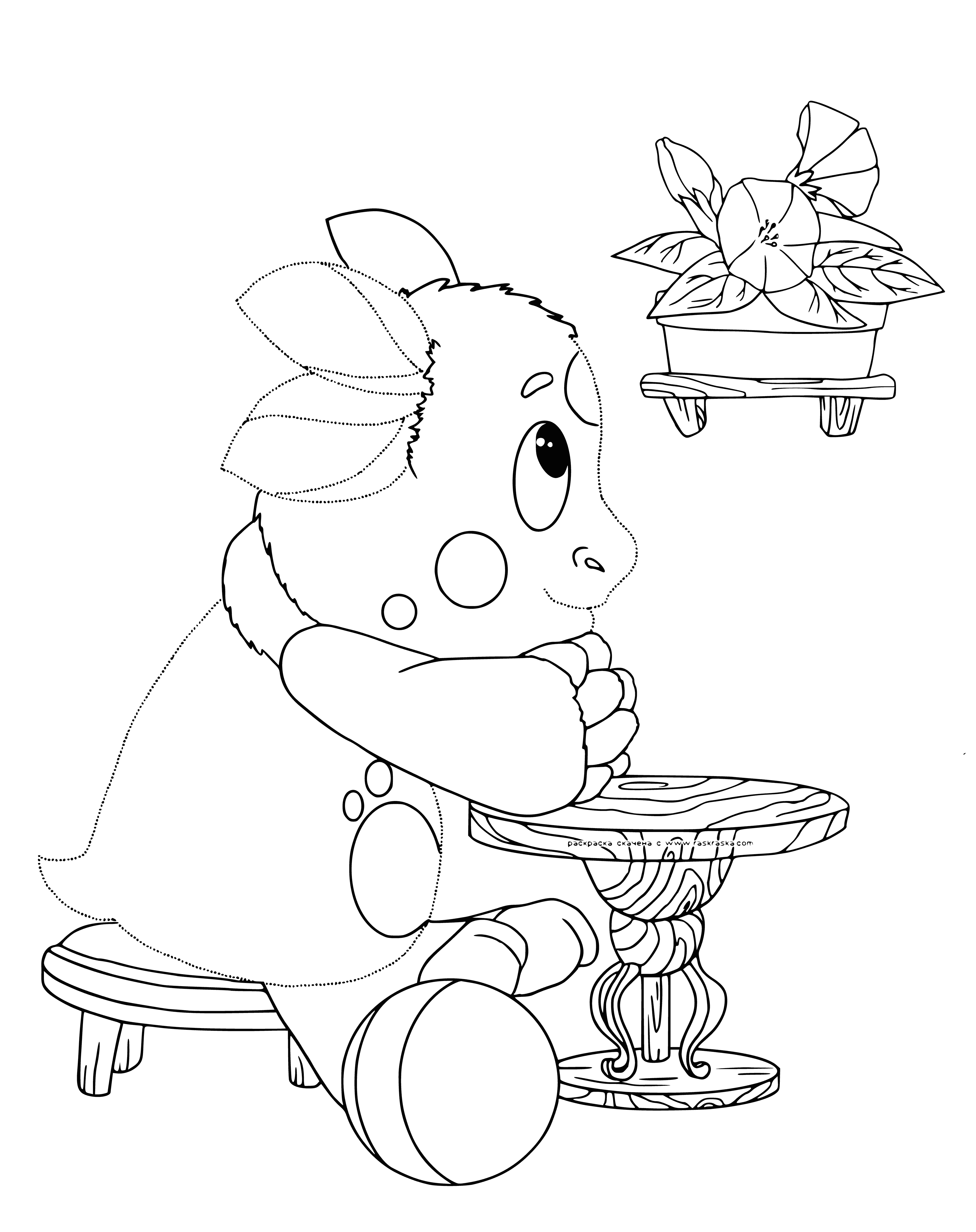 coloring page: Luntik and friends with red, blue and green noses are smiling and having fun. #happiness